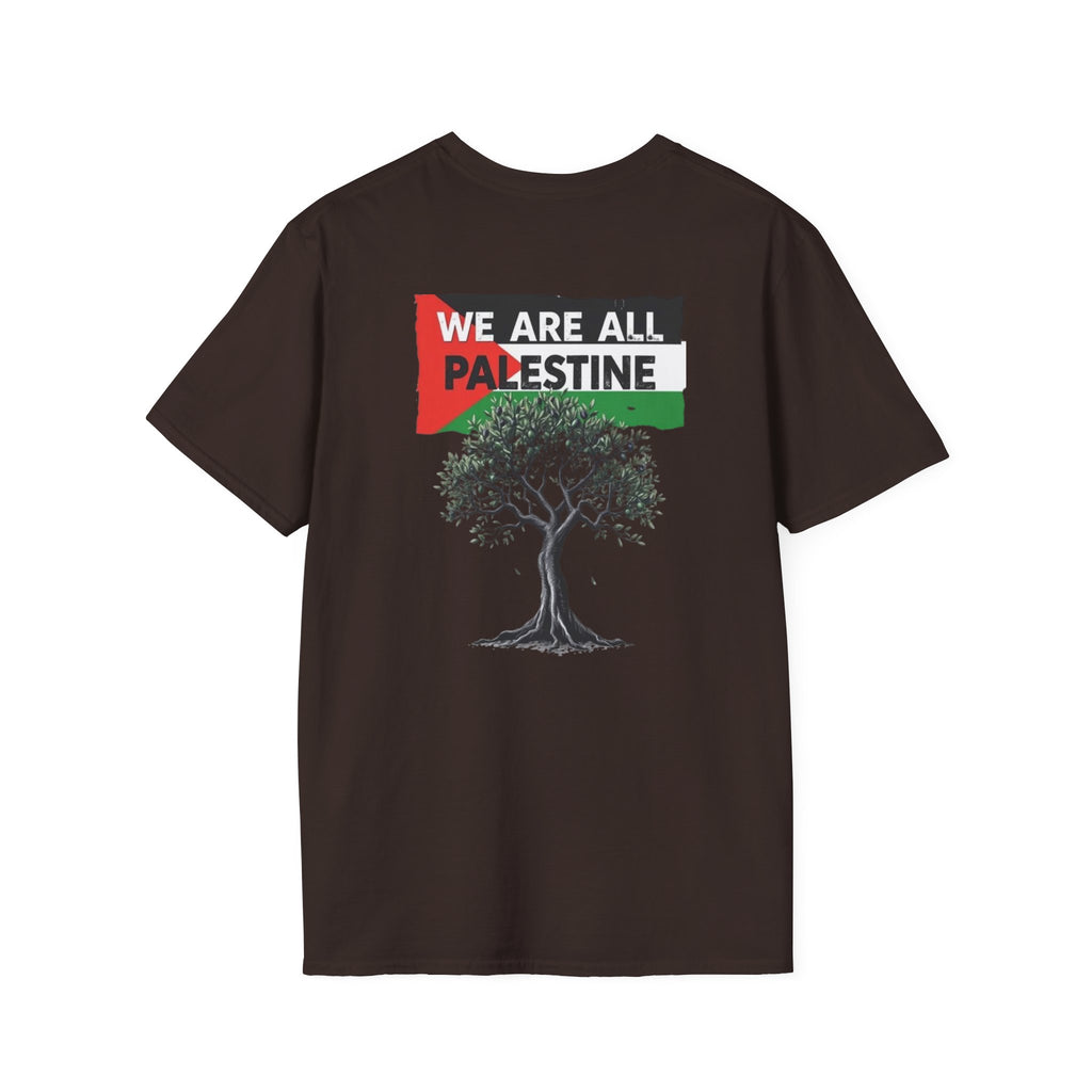 Camiseta unisex de estilo suave: "Apoya a Gaza y todos somos Palestina".