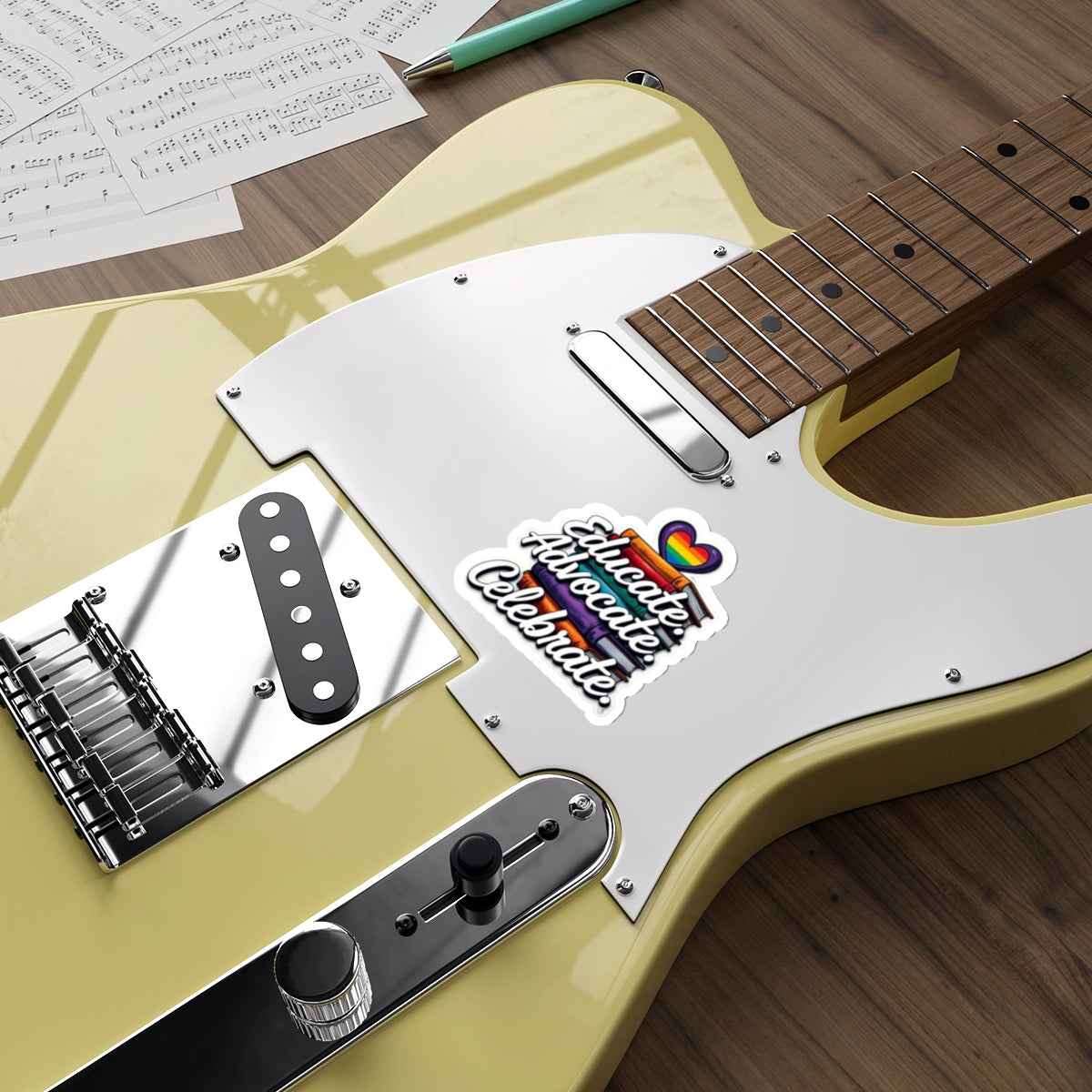Educate Advocate Celebrate Die-Cut Sticker