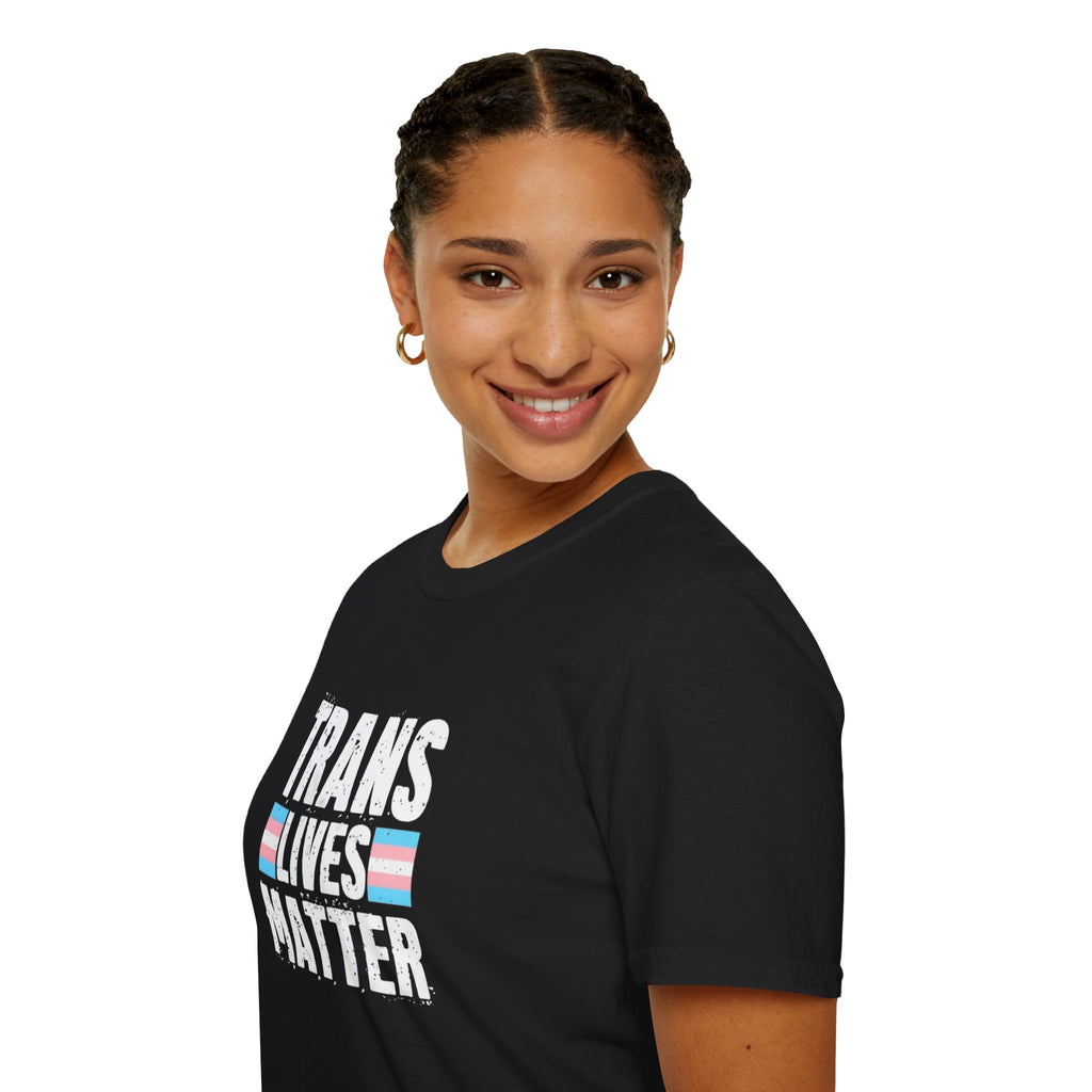 Trans Lives Matter Unisex Softstyle T-Shirt - Support LGBTQ+ Rights