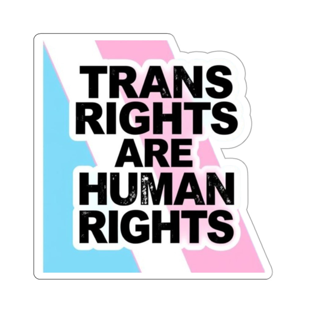 Die-Cut Stickers - TRANS RIGHTS ARE HUMAN RIGHTS - EqualiTees.Me