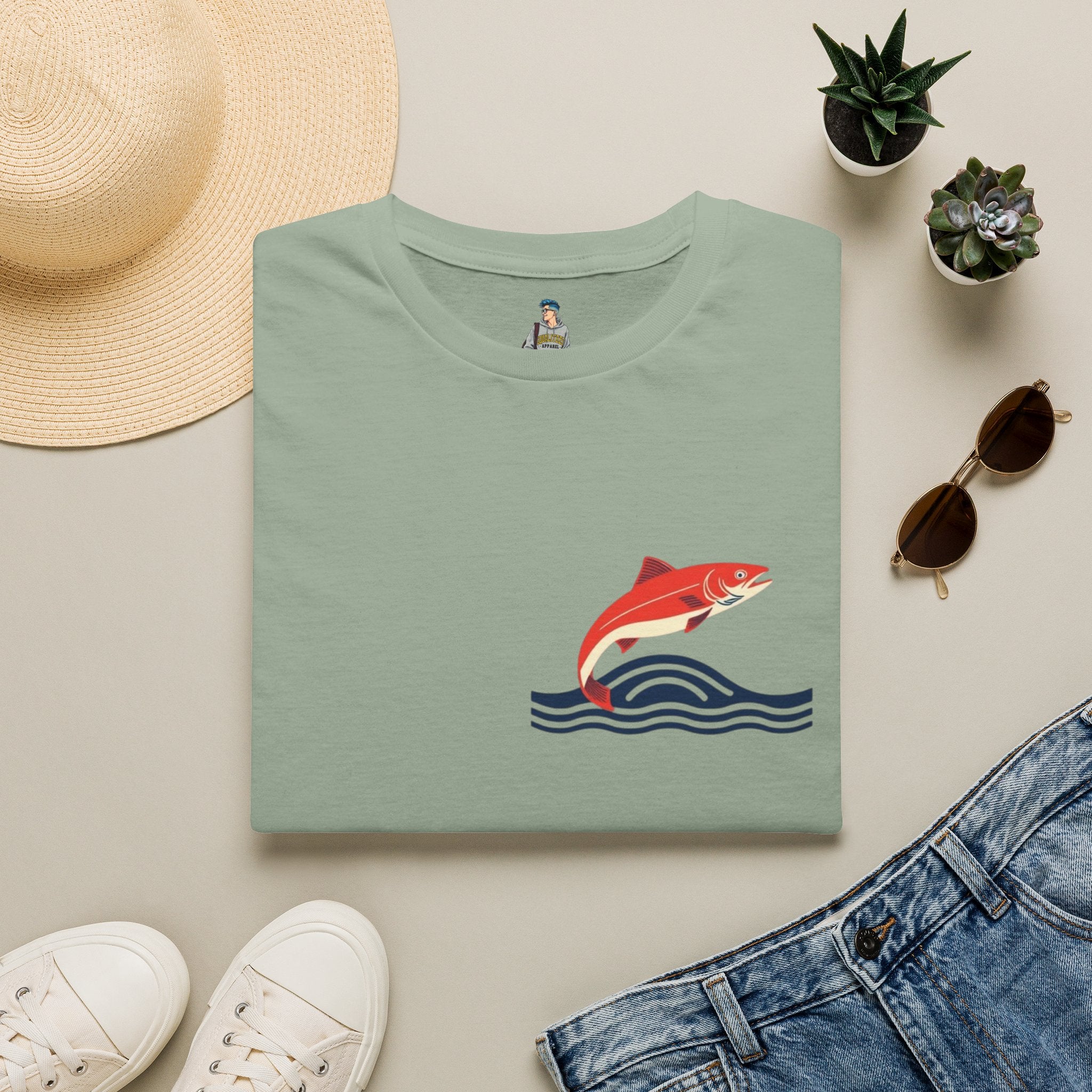 Jumping Salmon Native Pride Softstyle Unisex T-shirt