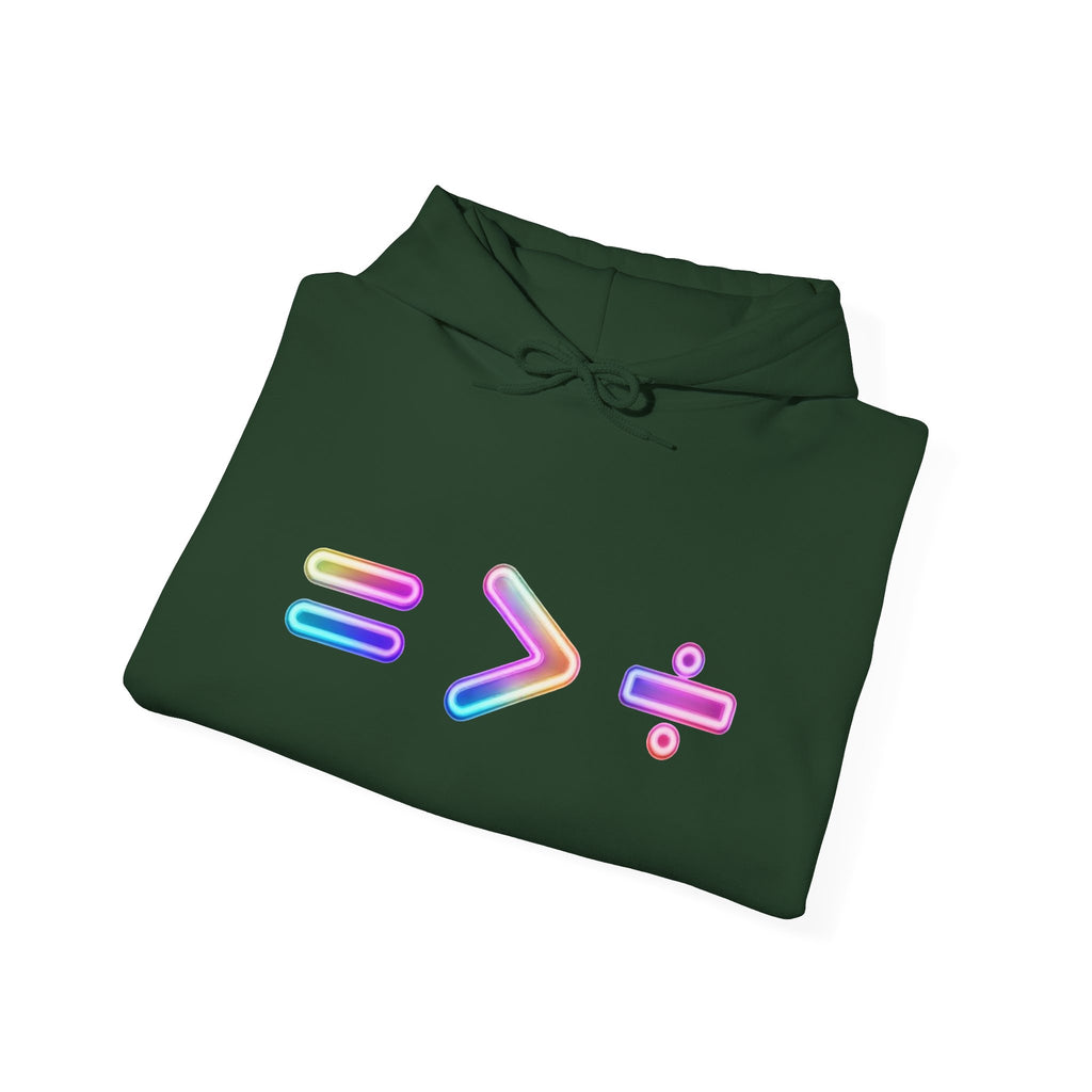 Equality is Greater than Division Neon Style Pullover Hoodie