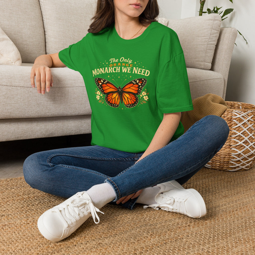 Monarch Butterfly T-Shirt — "The Only Orange Monarch We Need" No Kings Tee