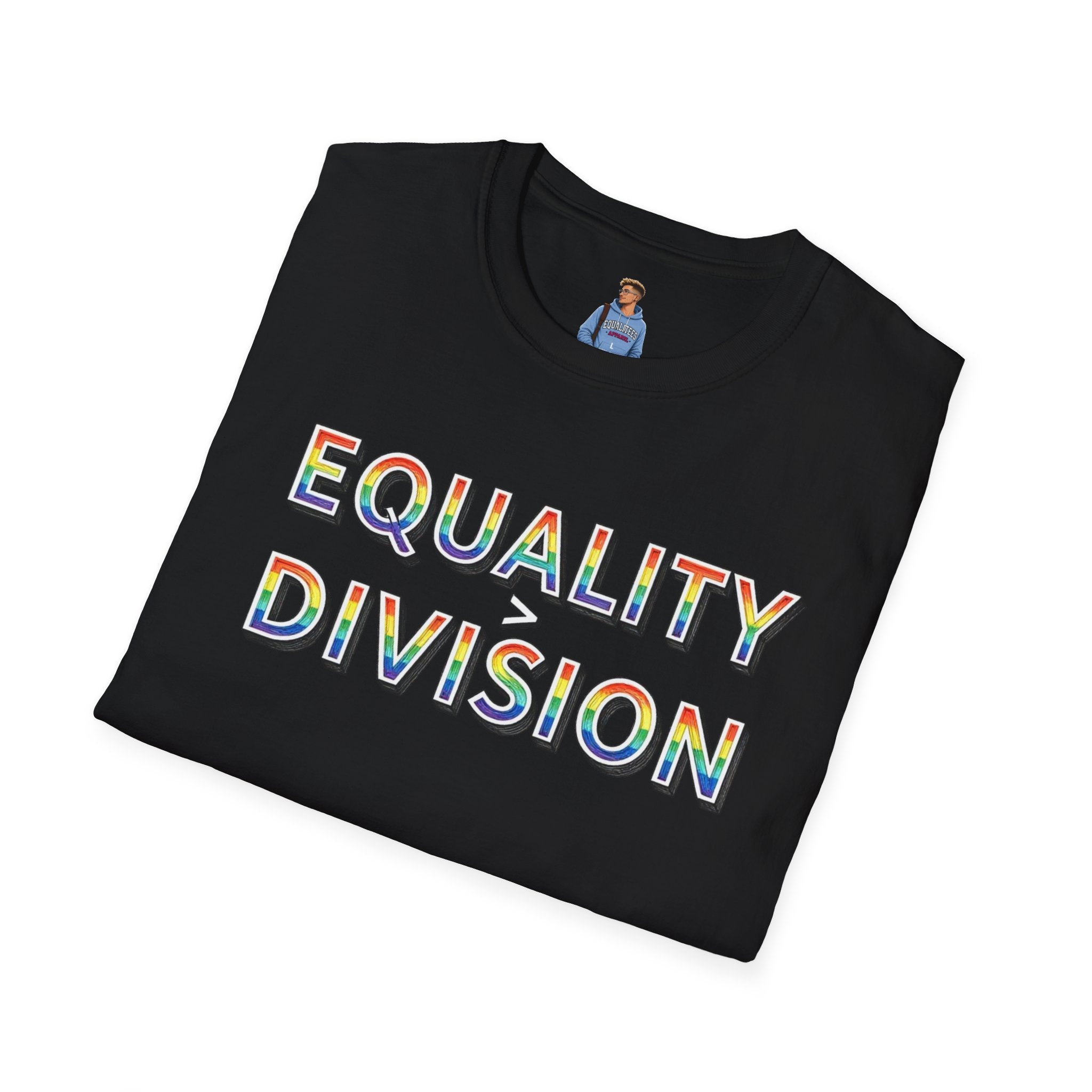 Equality is Greater Than Division T-Shirt — Rainbow Pride Graphic Tee