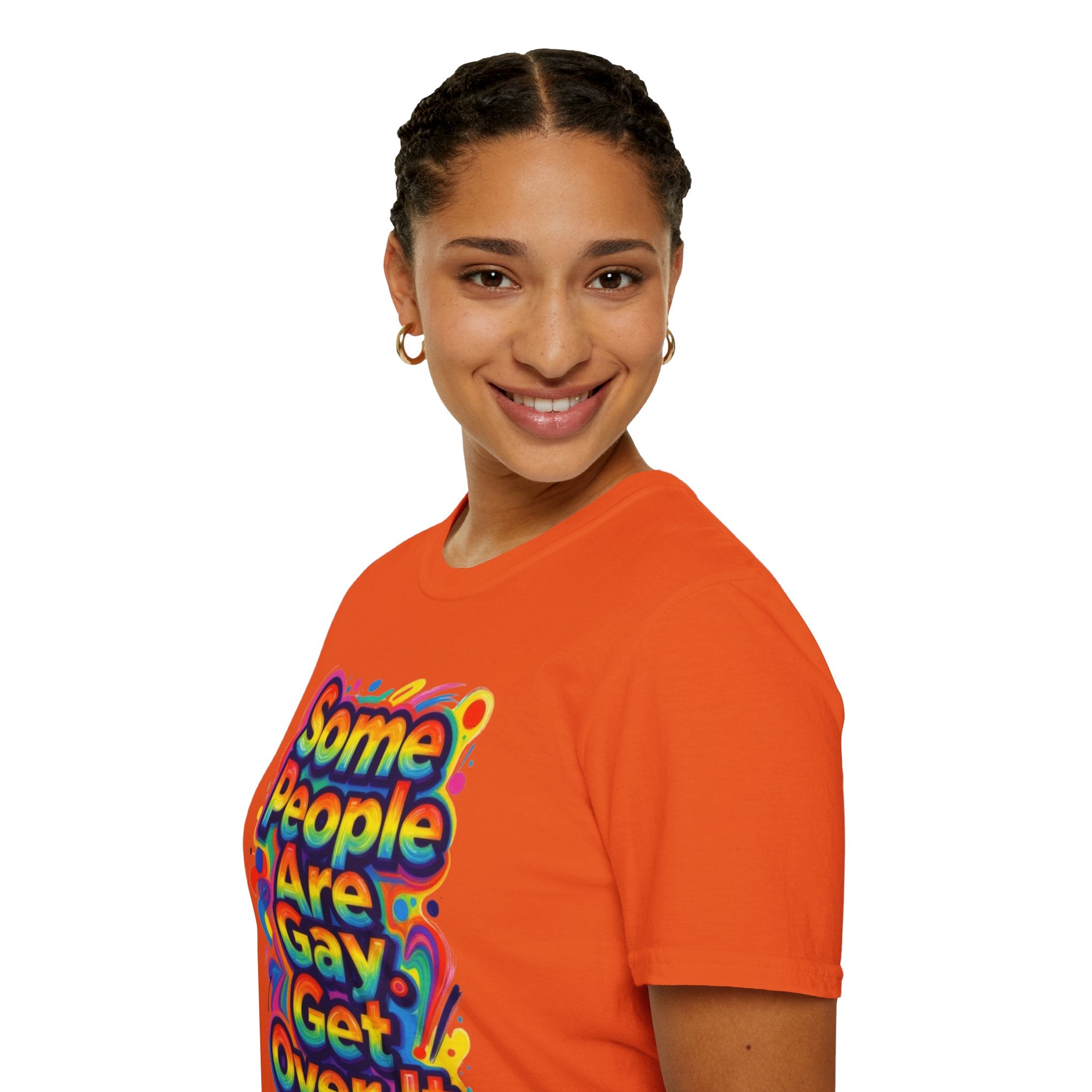Some People Are Gay Get Over It T-Shirt — Rainbow Pride Statement Tee