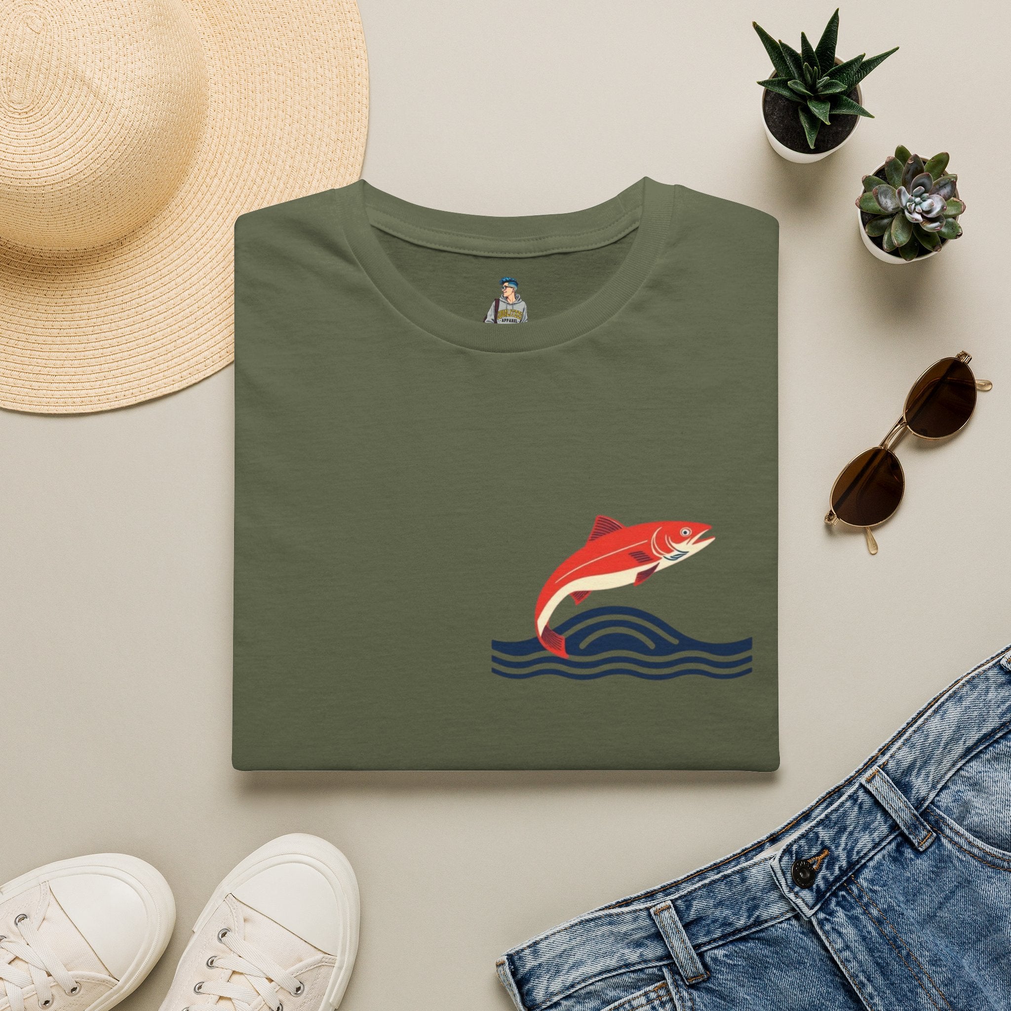 Jumping Salmon Native Pride Softstyle Unisex T-shirt