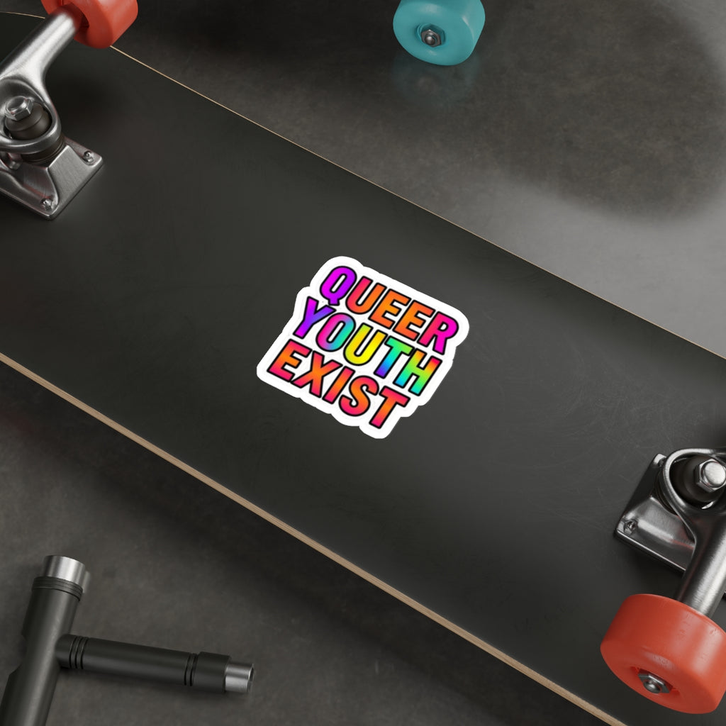 Die-Cut Stickers - QUEER YOUTH EXIST - EqualiTees.Me