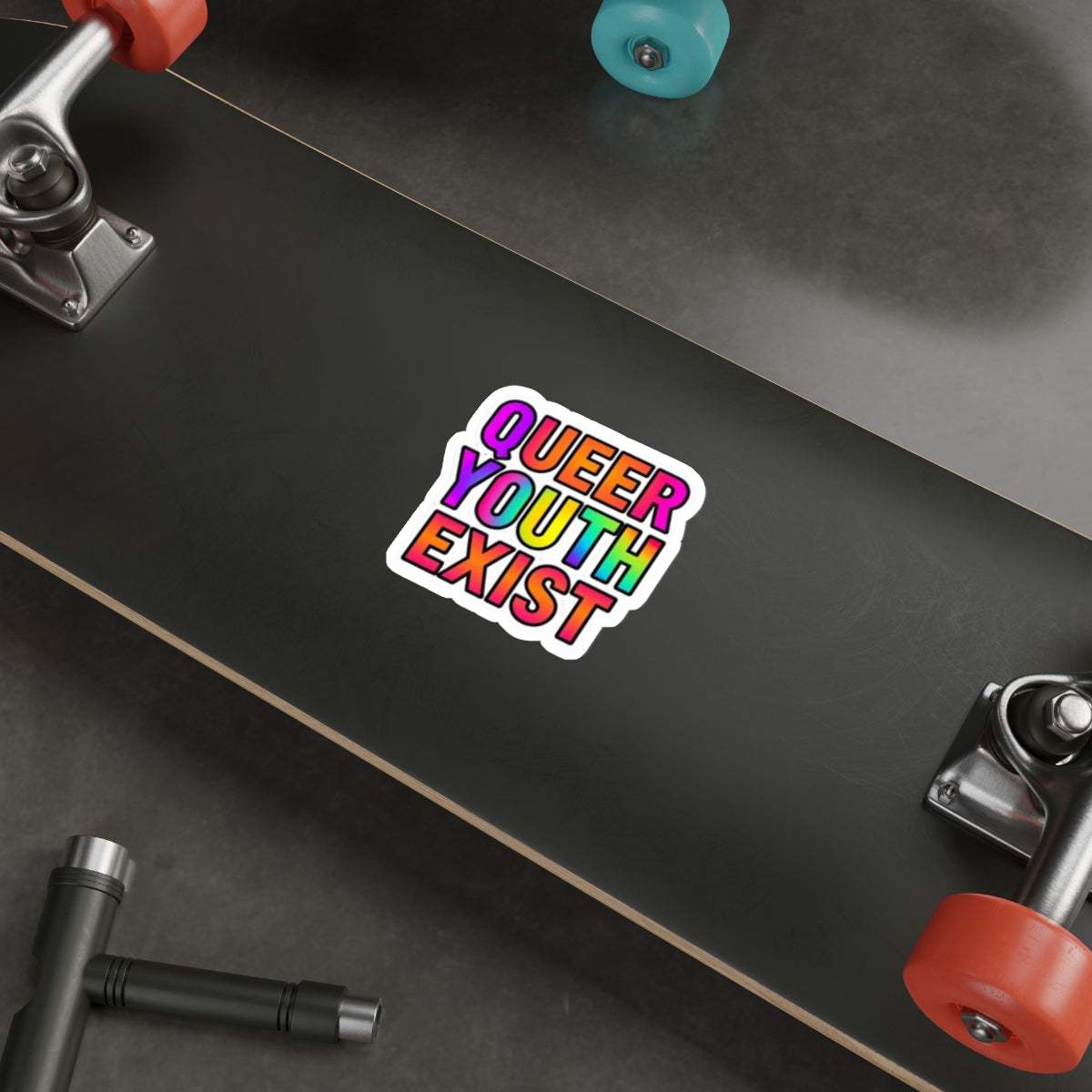 Die-Cut Stickers - QUEER YOUTH EXIST - EqualiTees.Me