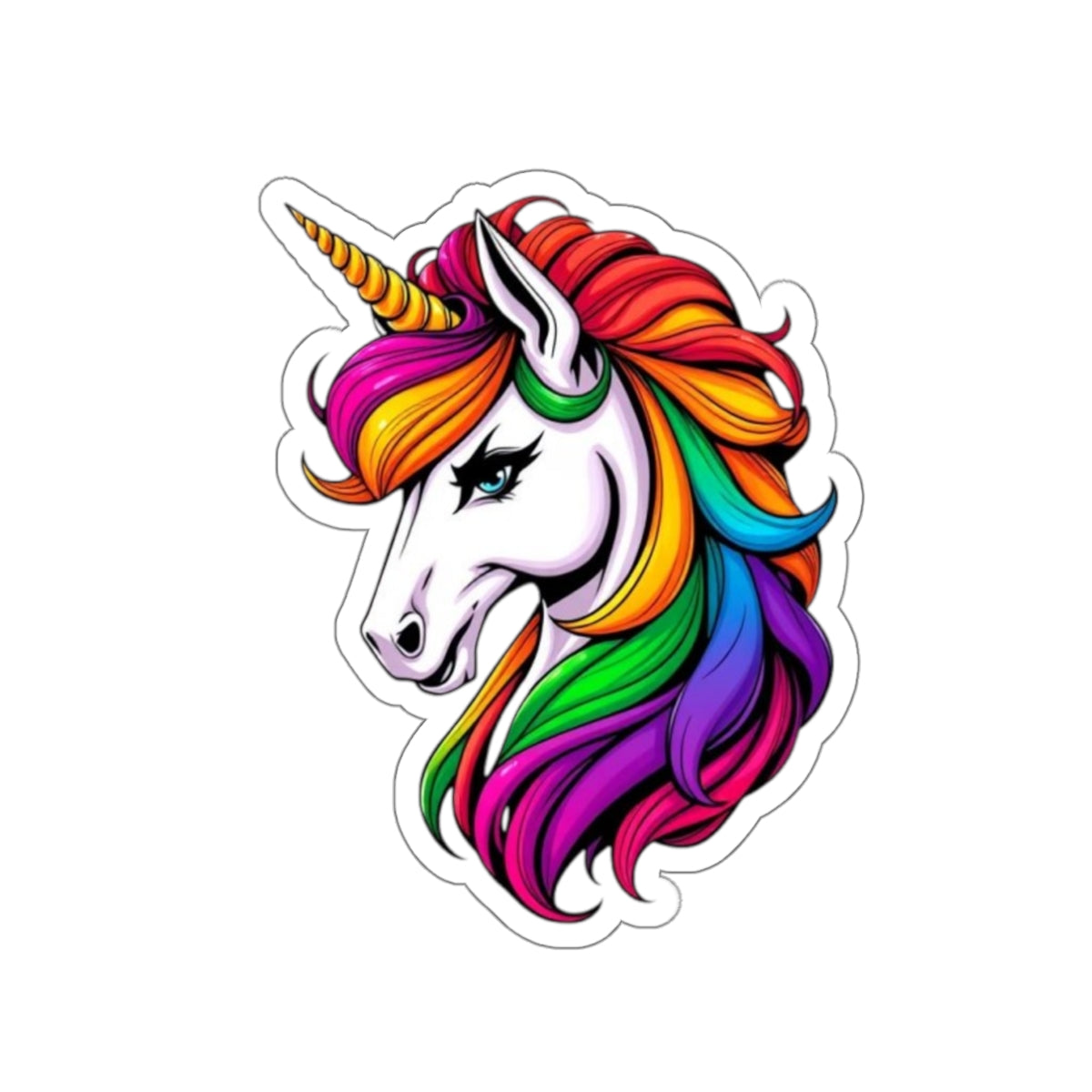 Die-Cut Stickers Sassy Rainbow Unicorn - EqualiTees.Me