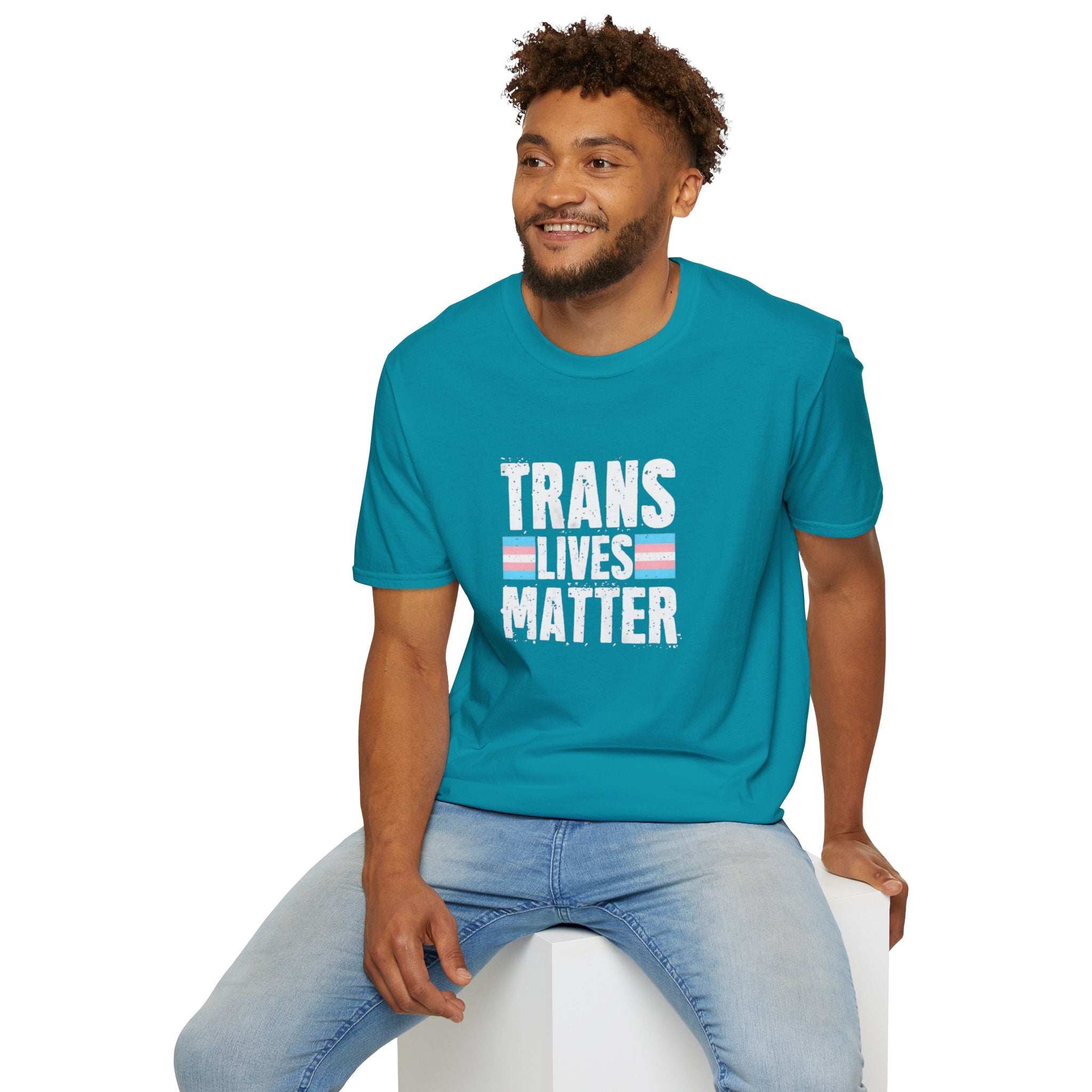 Trans Lives Matter Unisex Softstyle T-Shirt - Support LGBTQ+ Rights