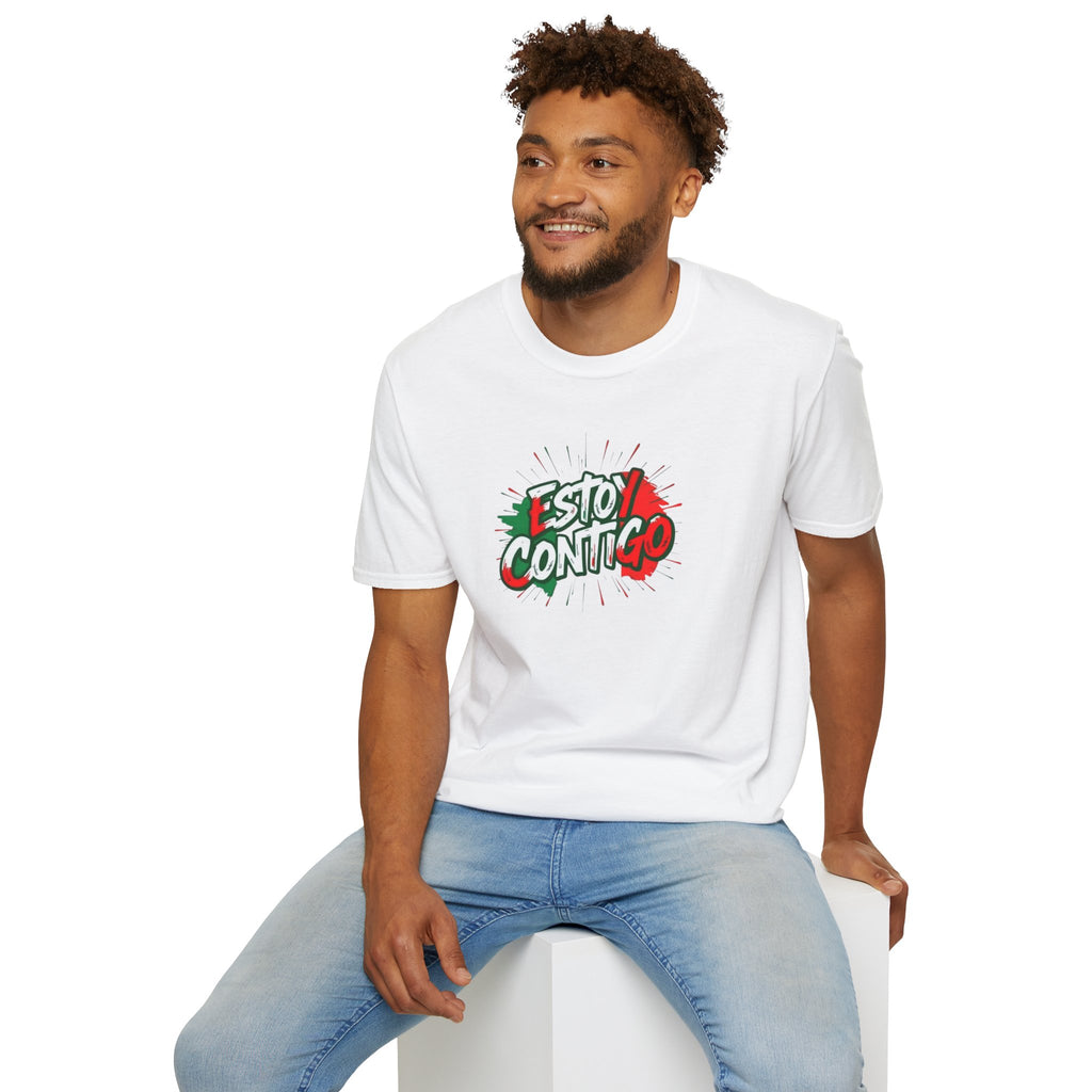 Estoy Contigo (I Am With You) Los inmigrantes hacen grande a Estados Unidos Camiseta unisex de estilo suave Camiseta clásica de protesta