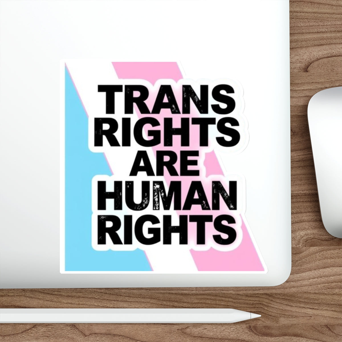 Die-Cut Stickers - TRANS RIGHTS ARE HUMAN RIGHTS - EqualiTees.Me