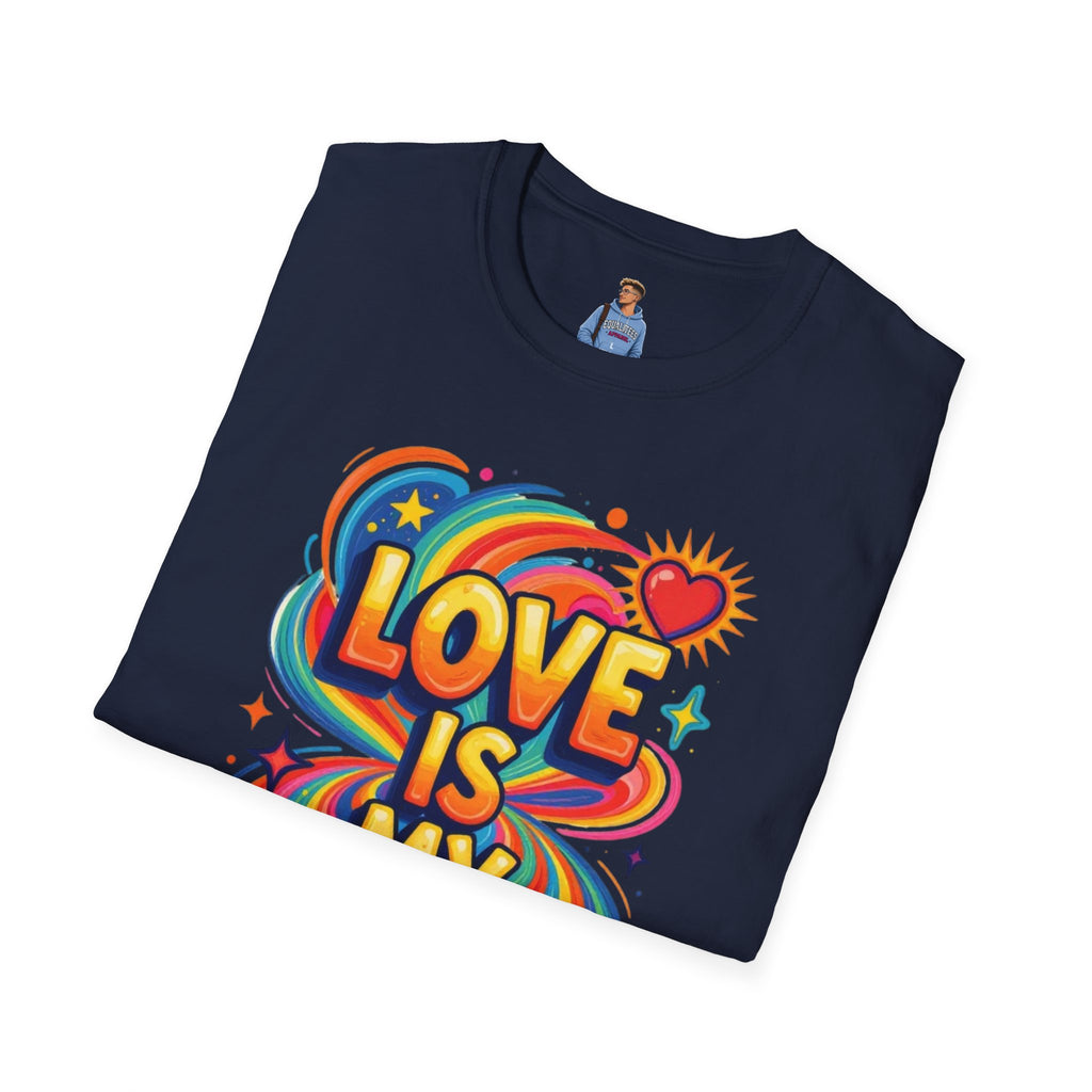 Love Is My Religion Retro Rainbow Graphic T-shirt
