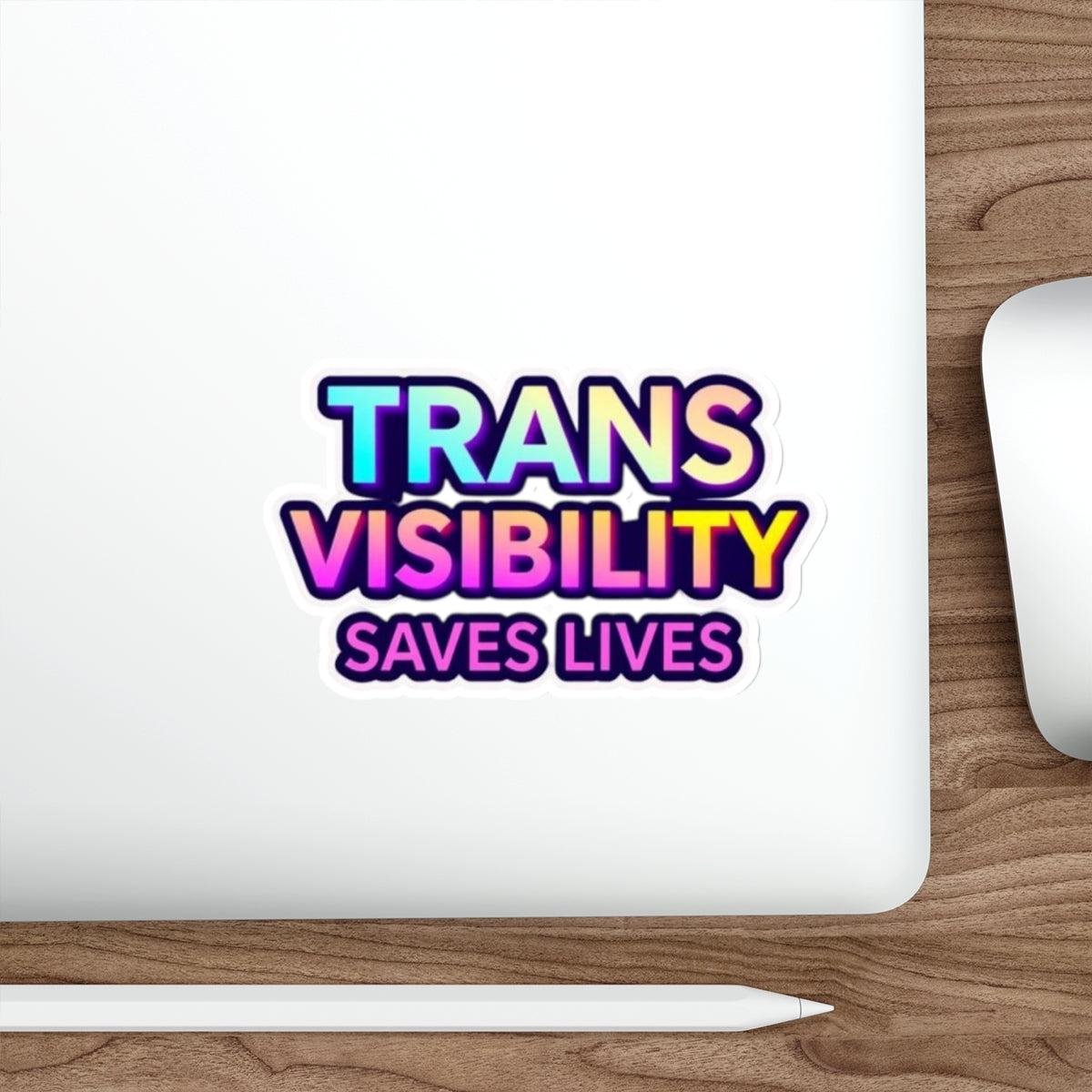 Die-Cut Stickers - TRANS VISIBILITY SAVES LIVES - EqualiTees.Me