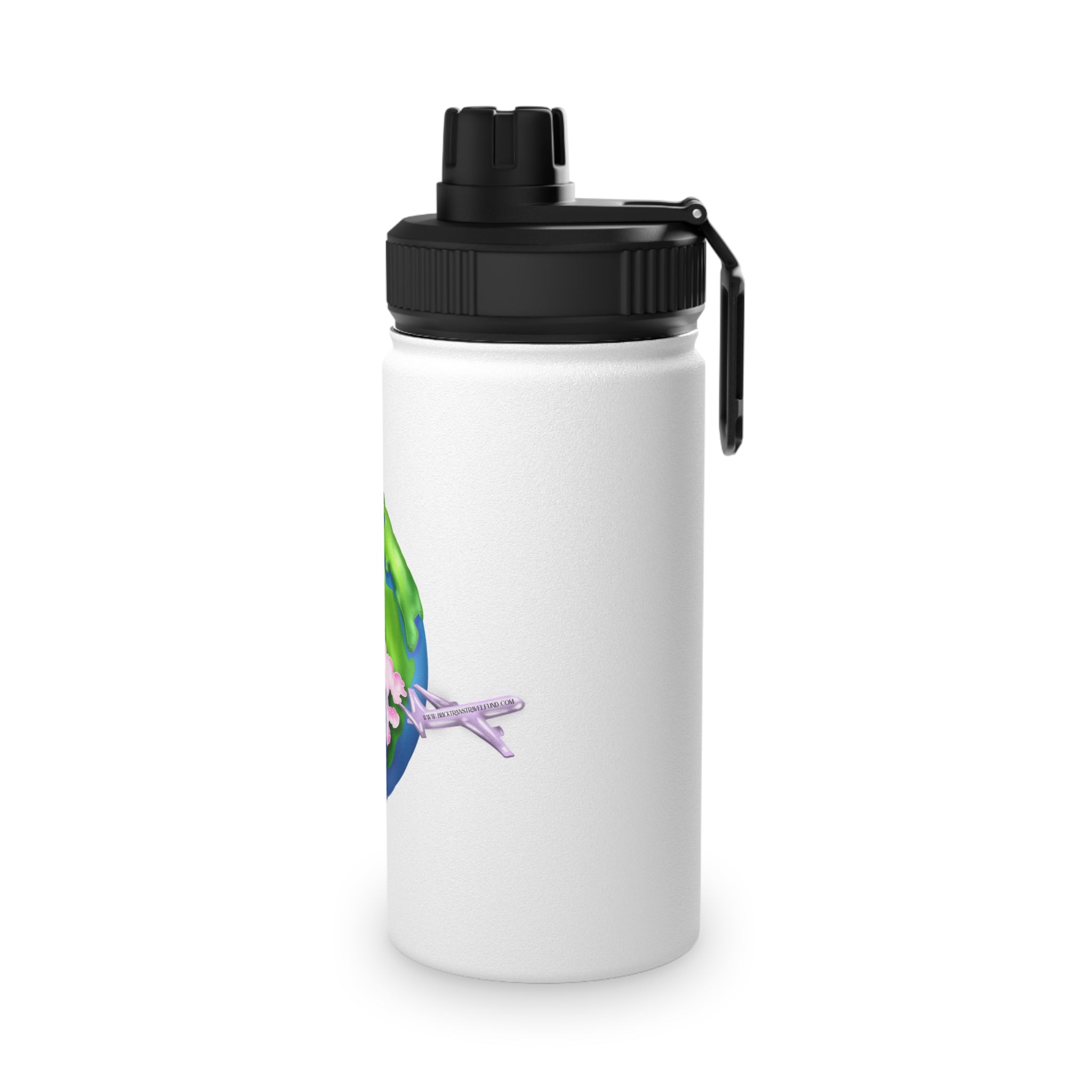BTTF - Black Trans Travel Fund Logo Stainless Steel Sports Water Bottle