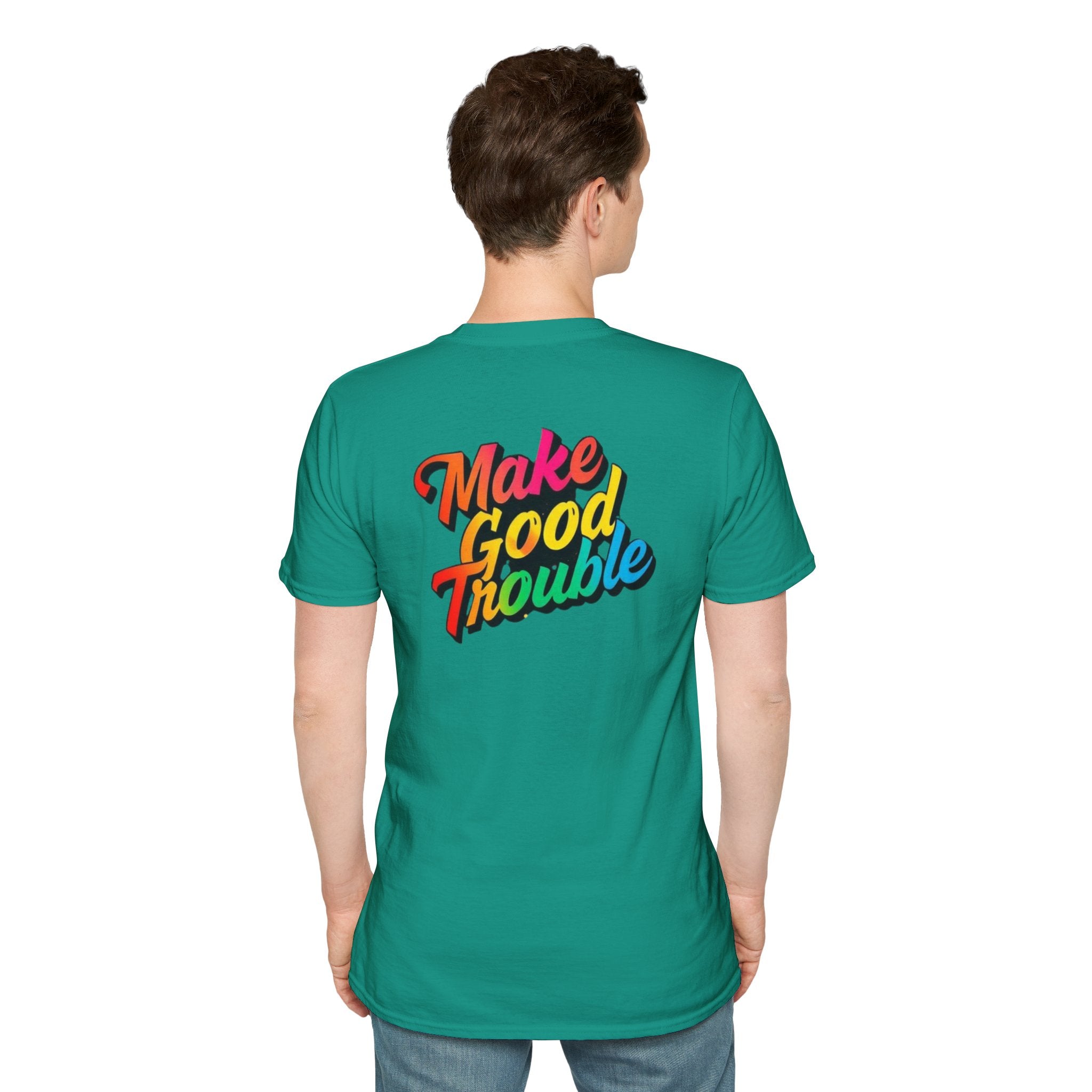 Make Good Trouble' Rainbow T-Shirt