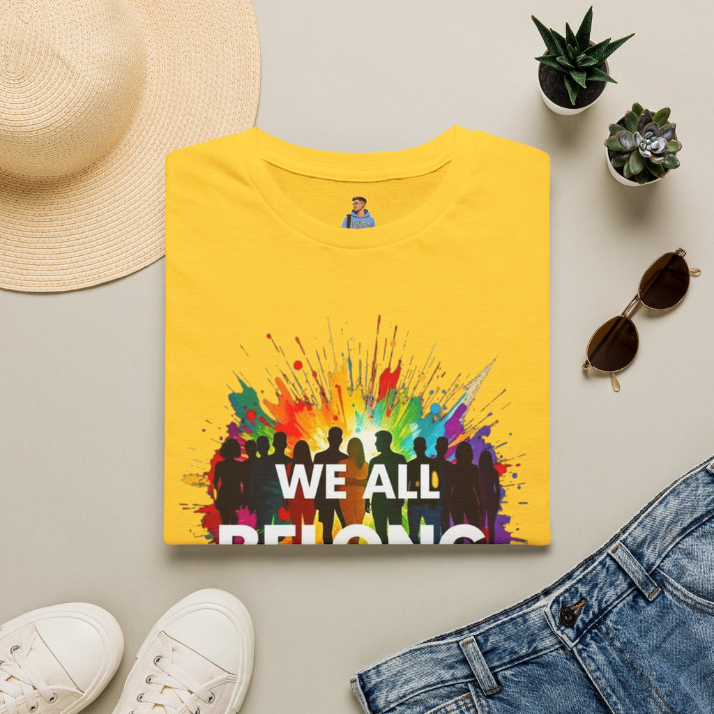 We All Belong Unisex Softstyle T-Shirt - Colorful Pride Tee