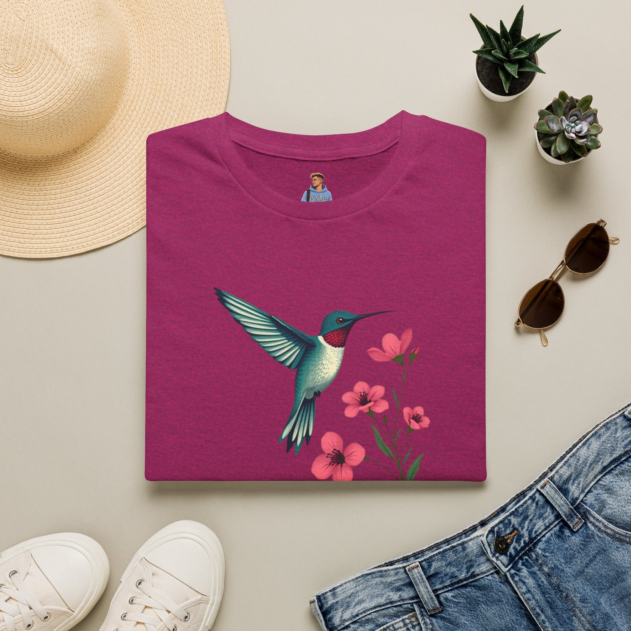 Floral Hummingbird T-Shirt