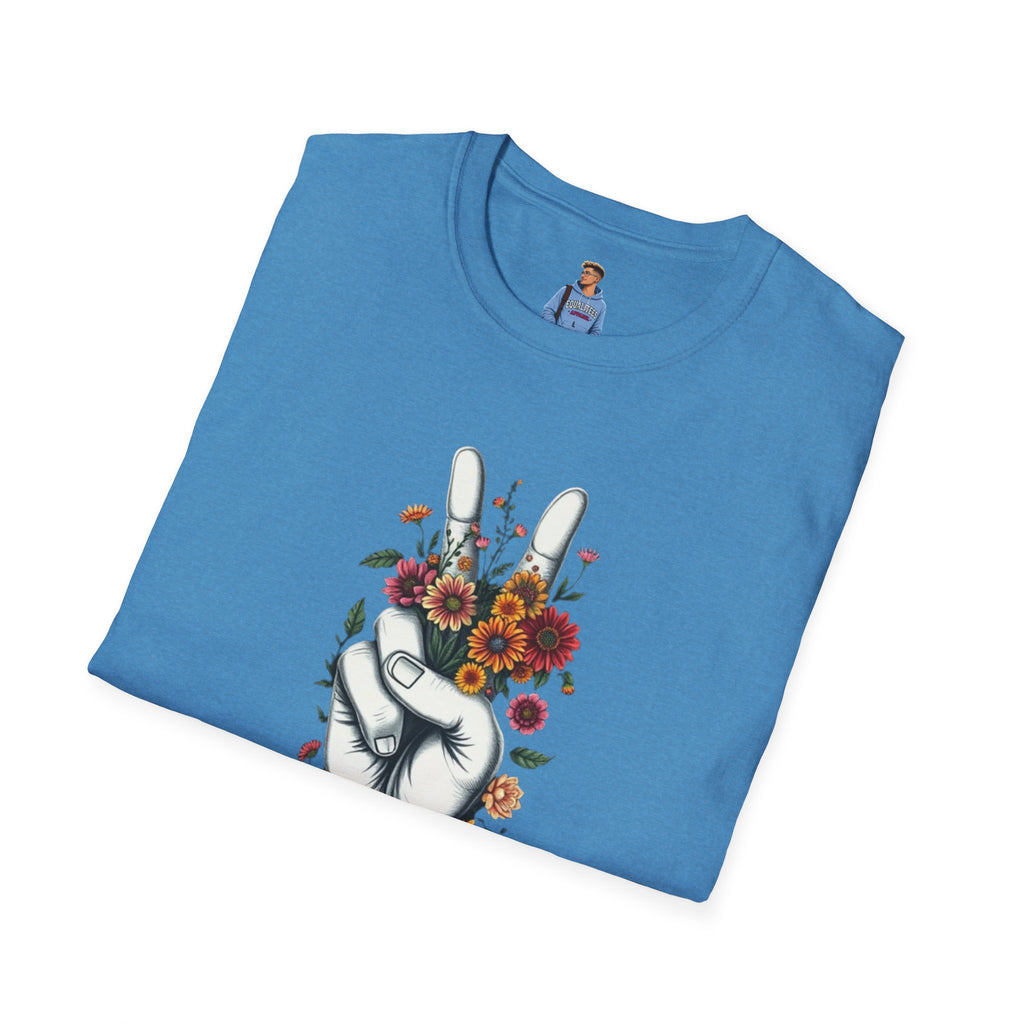 Camiseta unisex de estilo suave Grow Peace: inspiración boho, perfecta para festivales y uso diario