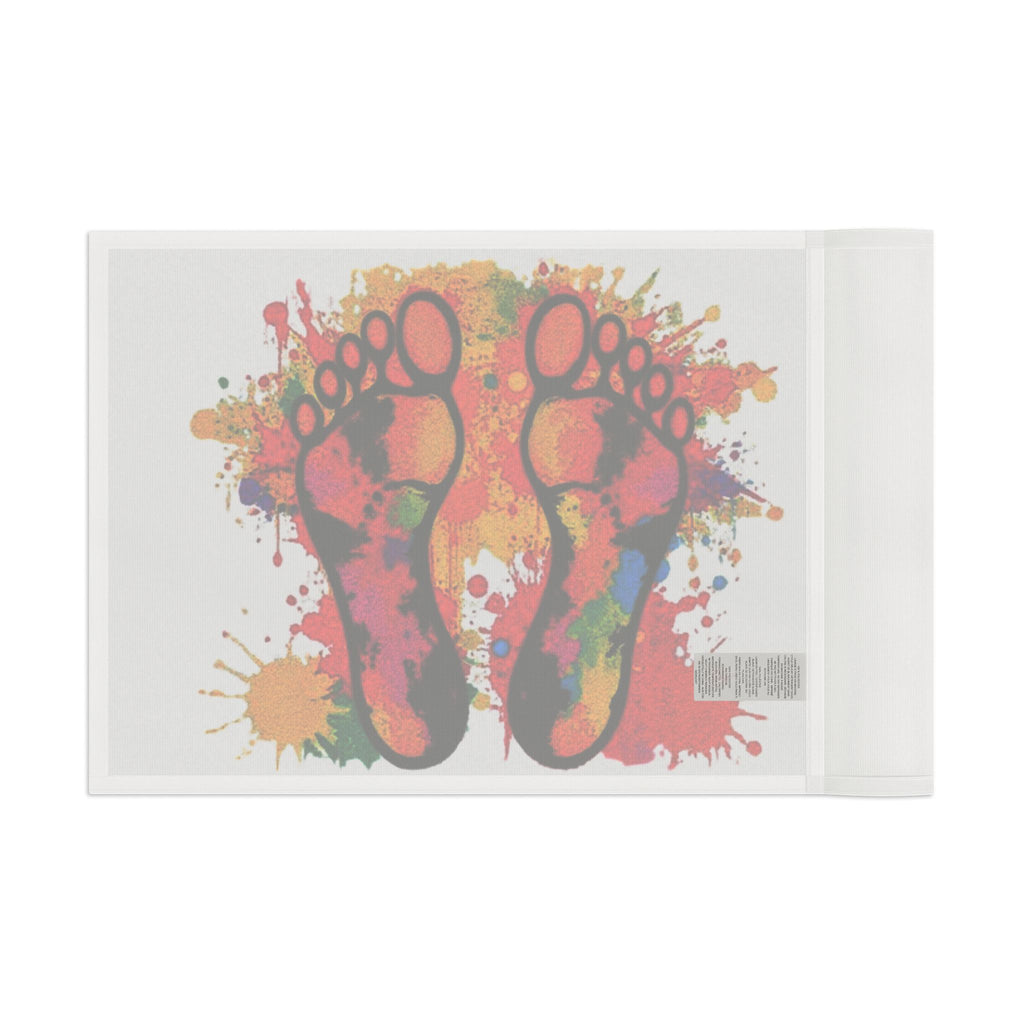 Rainbow Feet Paint Splatter Flag - Aesthetic LGBTQ+ Banner for Celebration & Home Decor - EqualiTees.Me