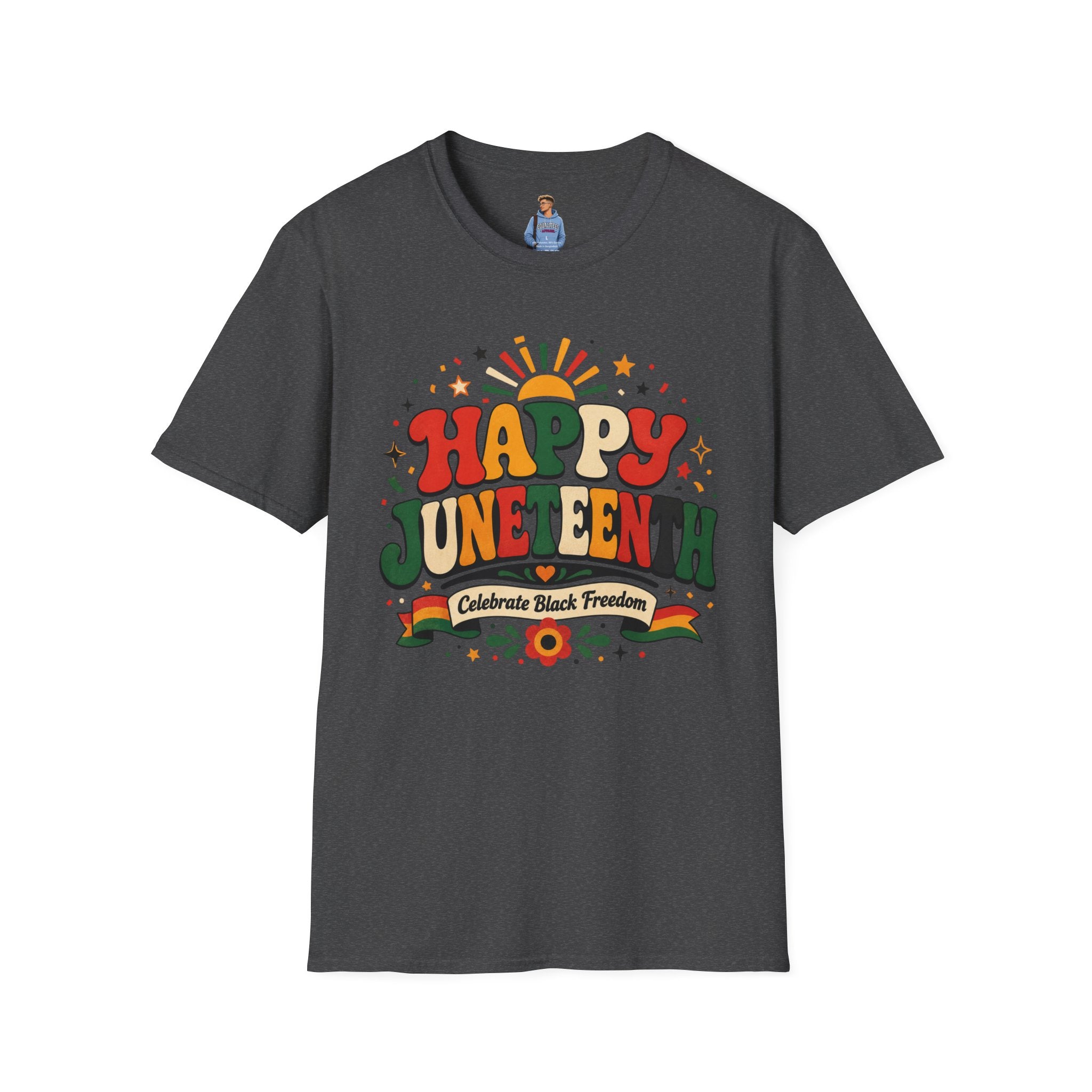 Juneteenth T-Shirt - "Happy Juneteenth" Retro Celebration Tee