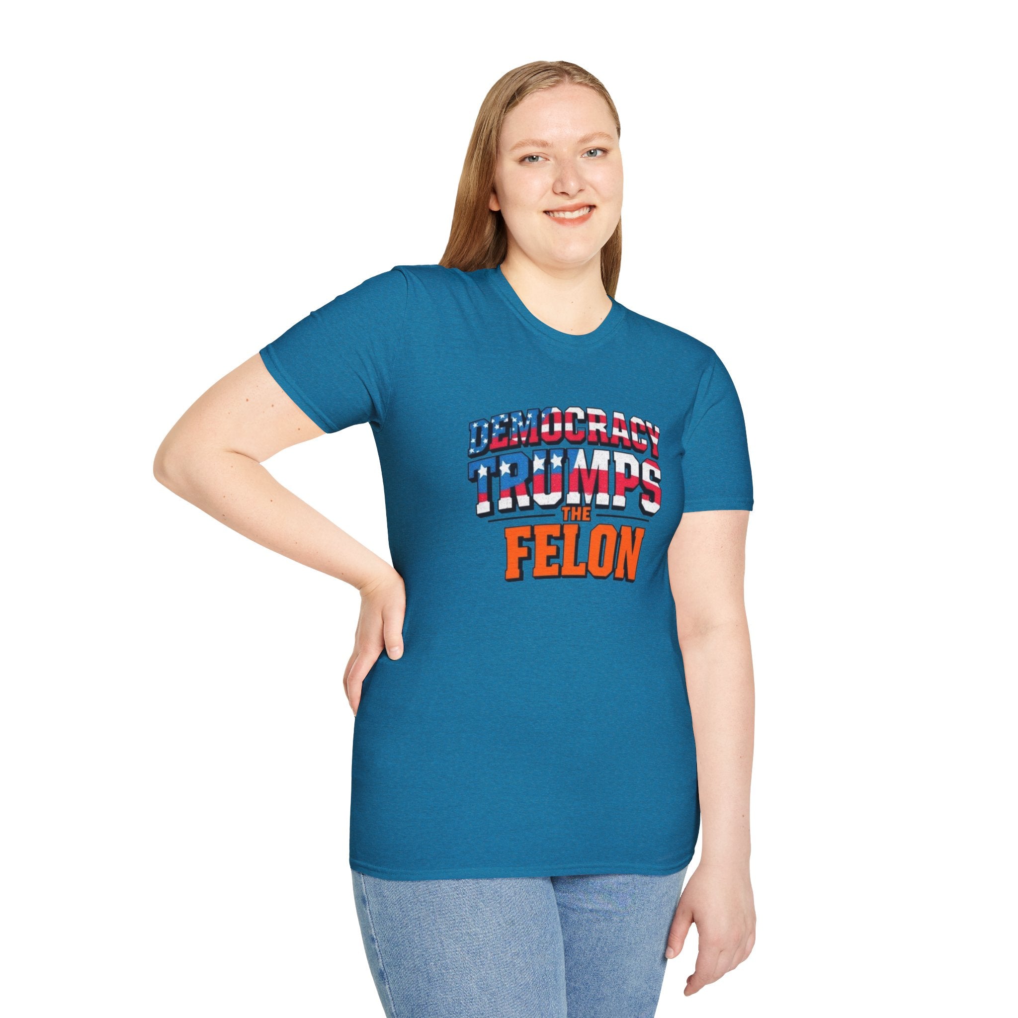 Democracy Trumps the Felon Graphic Tee