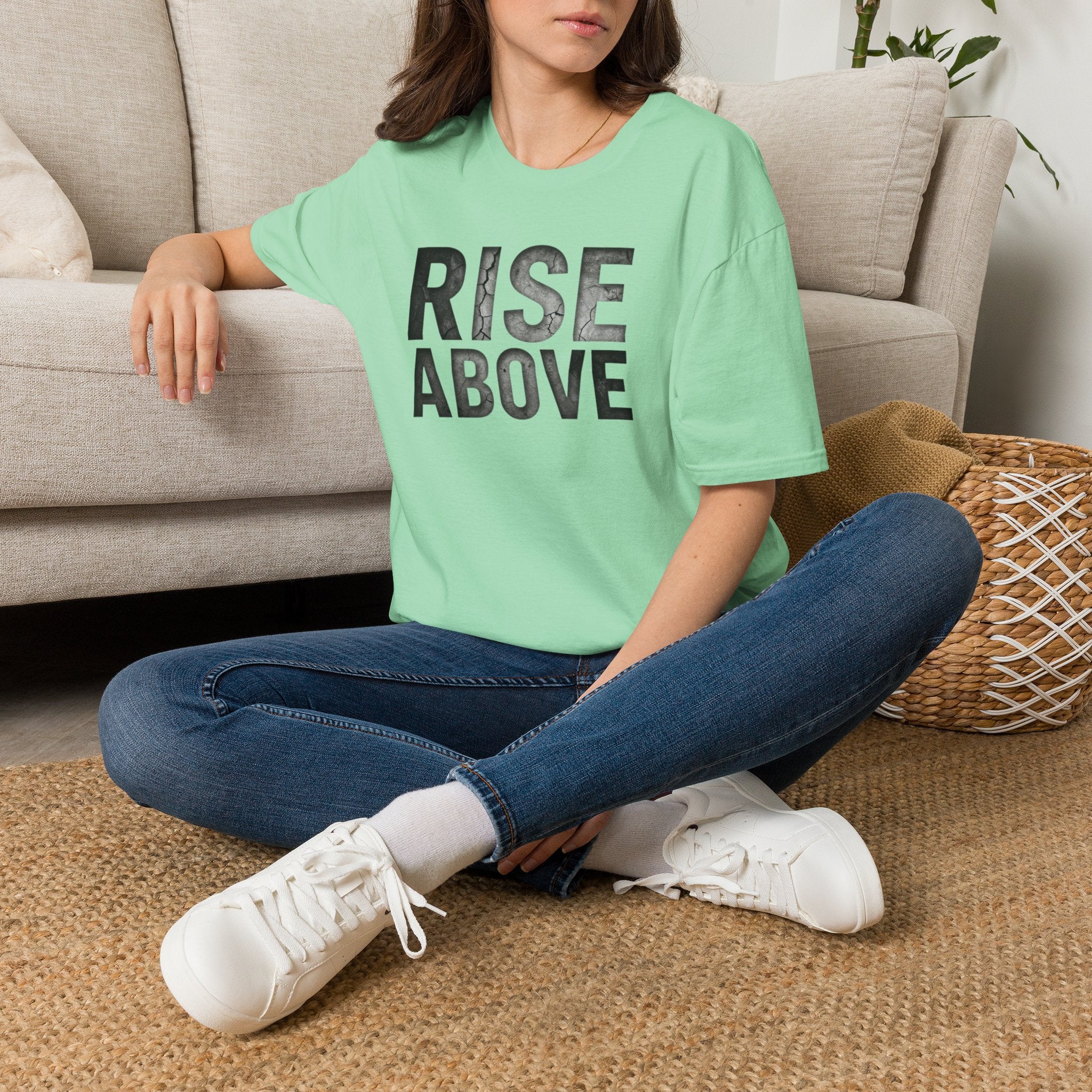 Rise Above Motivational Graphic T-Shirt