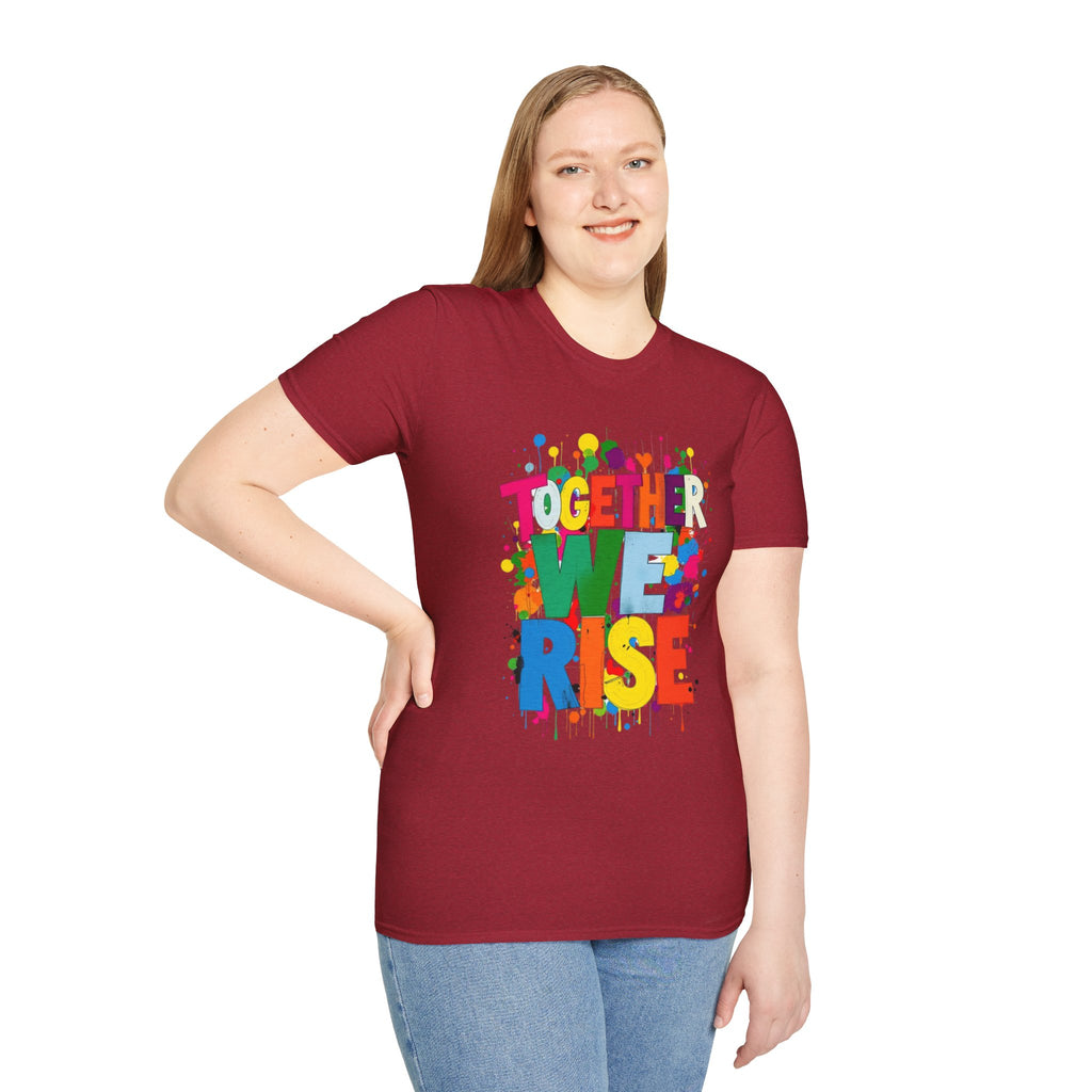 Juntos nos levantamos Camiseta unisex de estilo suave
