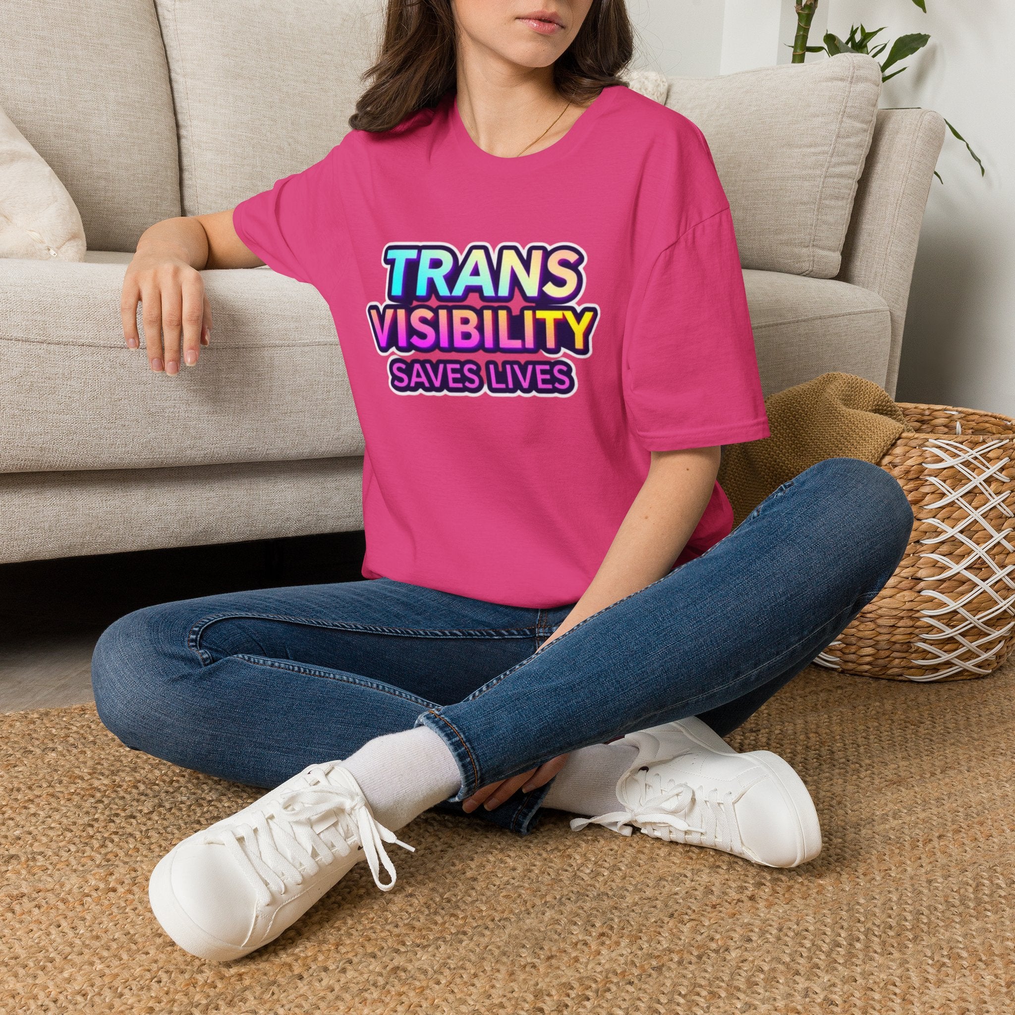 Trans Visibility Saves Lives Statement T-shirt