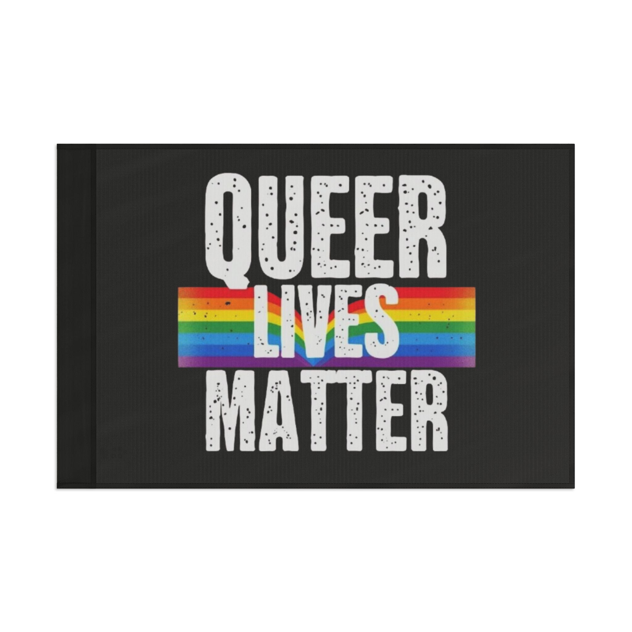 Queer Lives matter Flag - Aesthetic LGBTQ+ Banner for Celebration & Home Decor - EqualiTees.Me