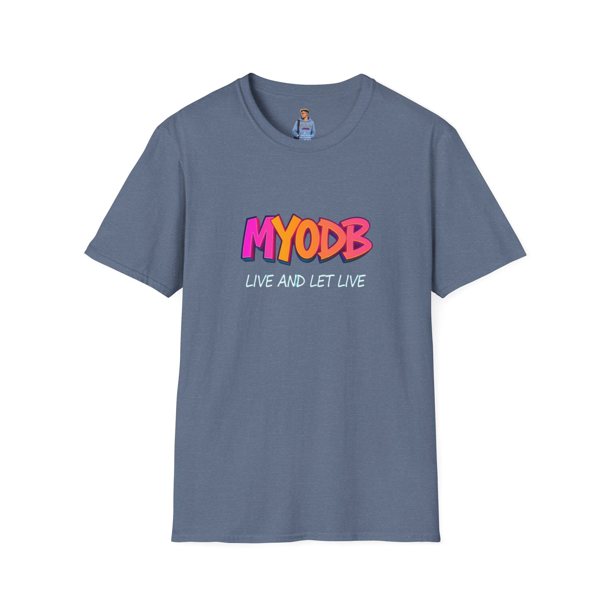 MYODB Live and Let Live T-Shirt | Unisex Softstyle Tee | Casual Streetwear