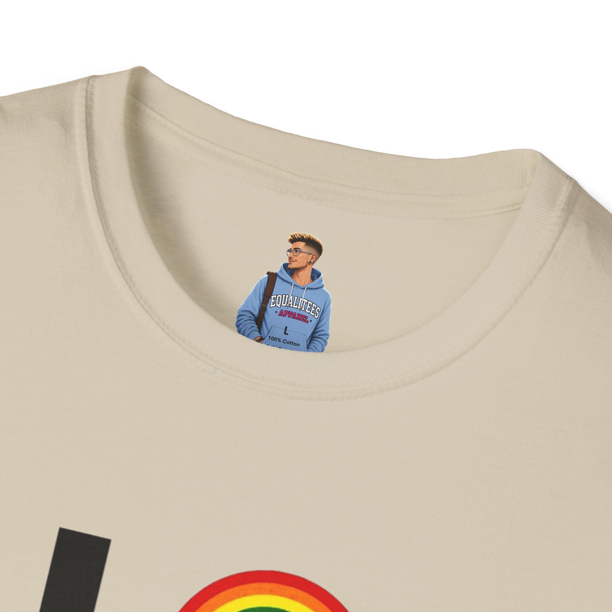 Vibrant LOVE Design for Pride Unisex Softstyle T-Shirt