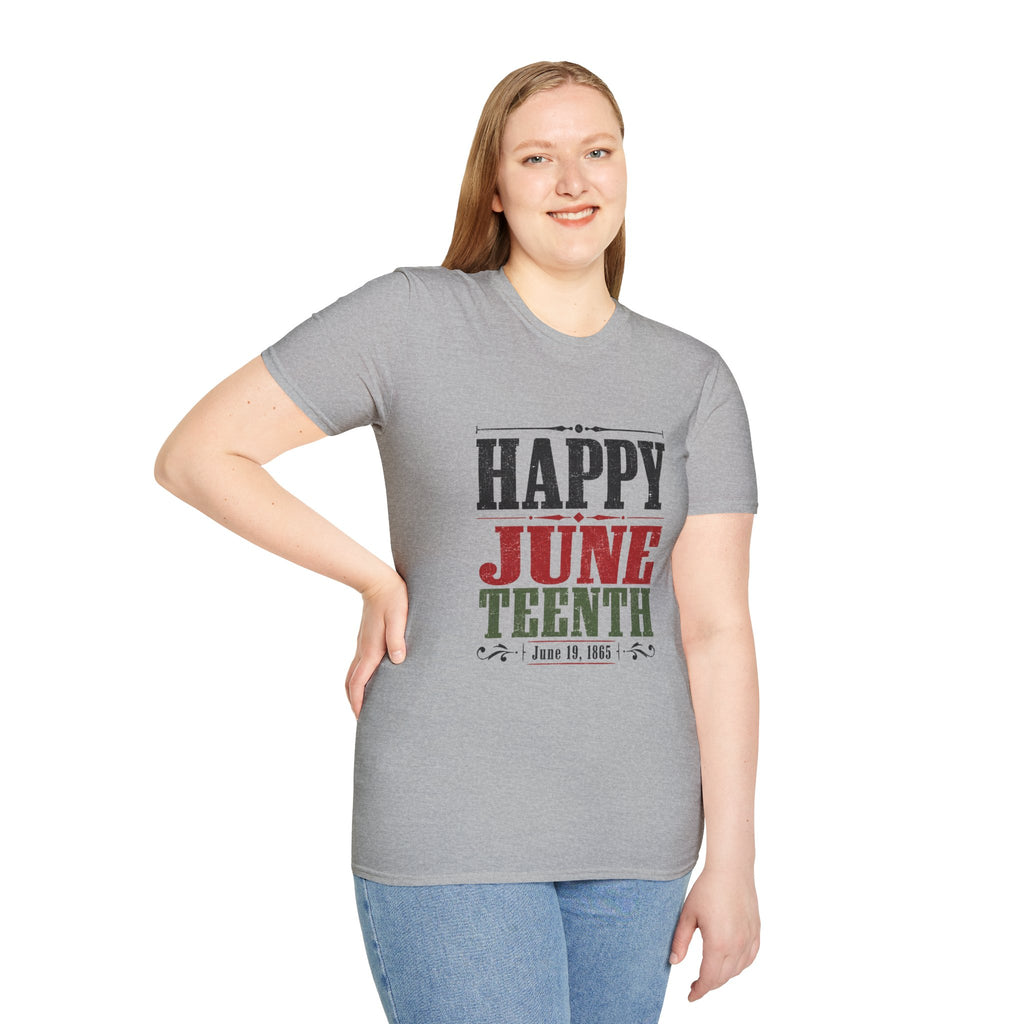 Juneteenth T-Shirt — "Happy Juneteenth" Celebration Tee