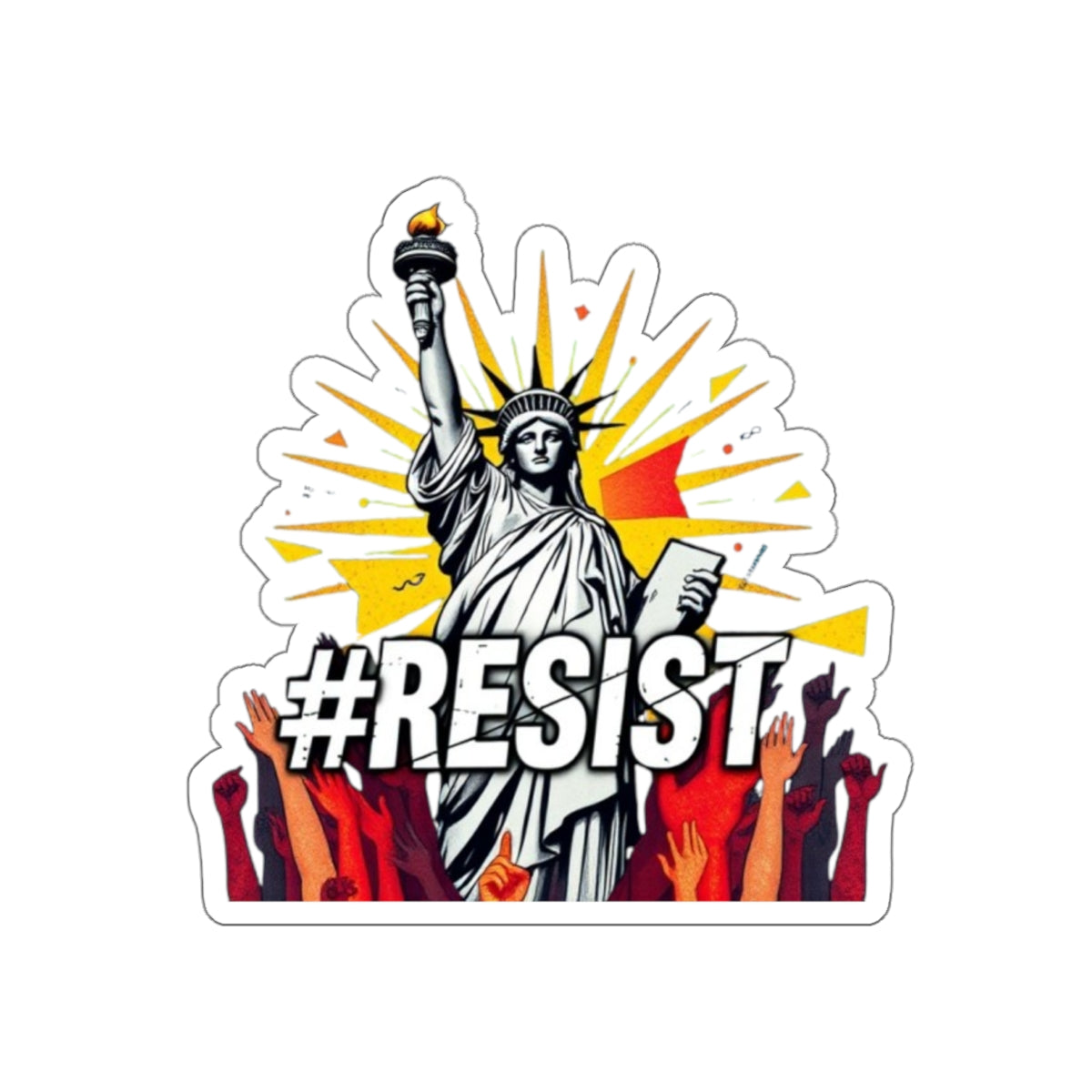 #RESIST with the Statue of Liberty Sticker - EqualiTees.Me