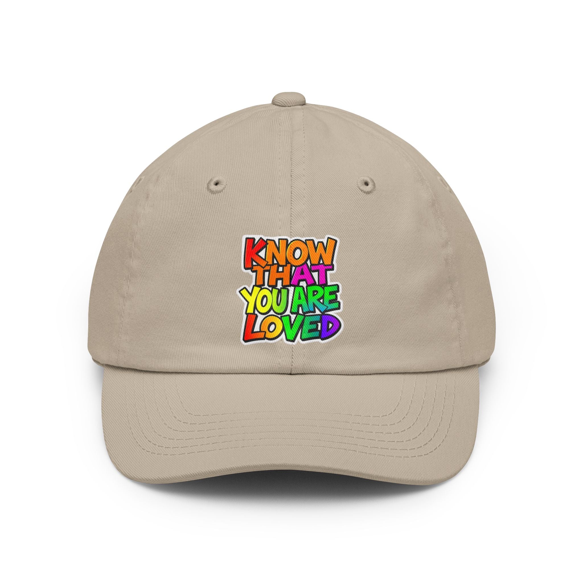 "Know That You Are Loved" Rainbow design Cap
