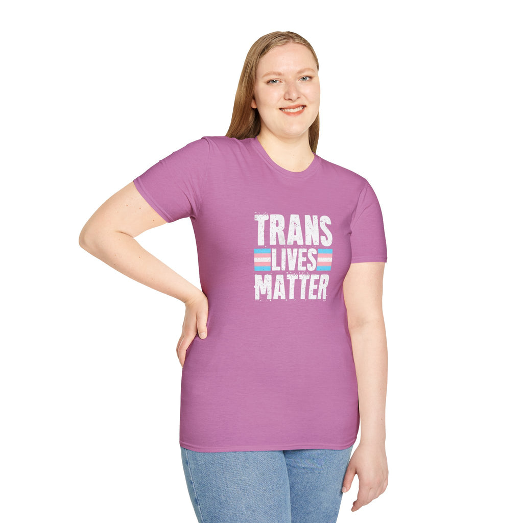 Trans Lives Matter Unisex Softstyle T-Shirt - Support LGBTQ+ Rights