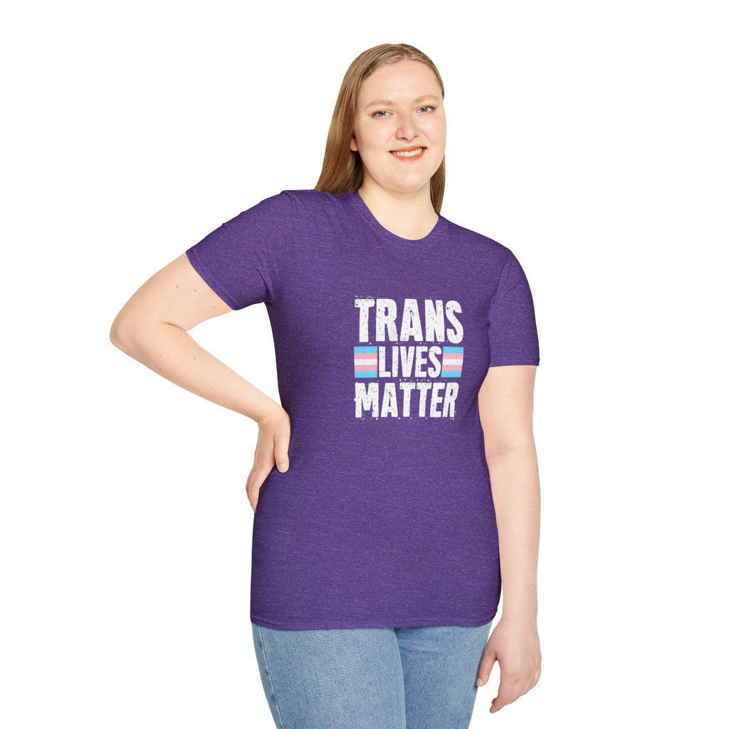 Trans Lives Matter Unisex Softstyle T-Shirt - Support LGBTQ+ Rights