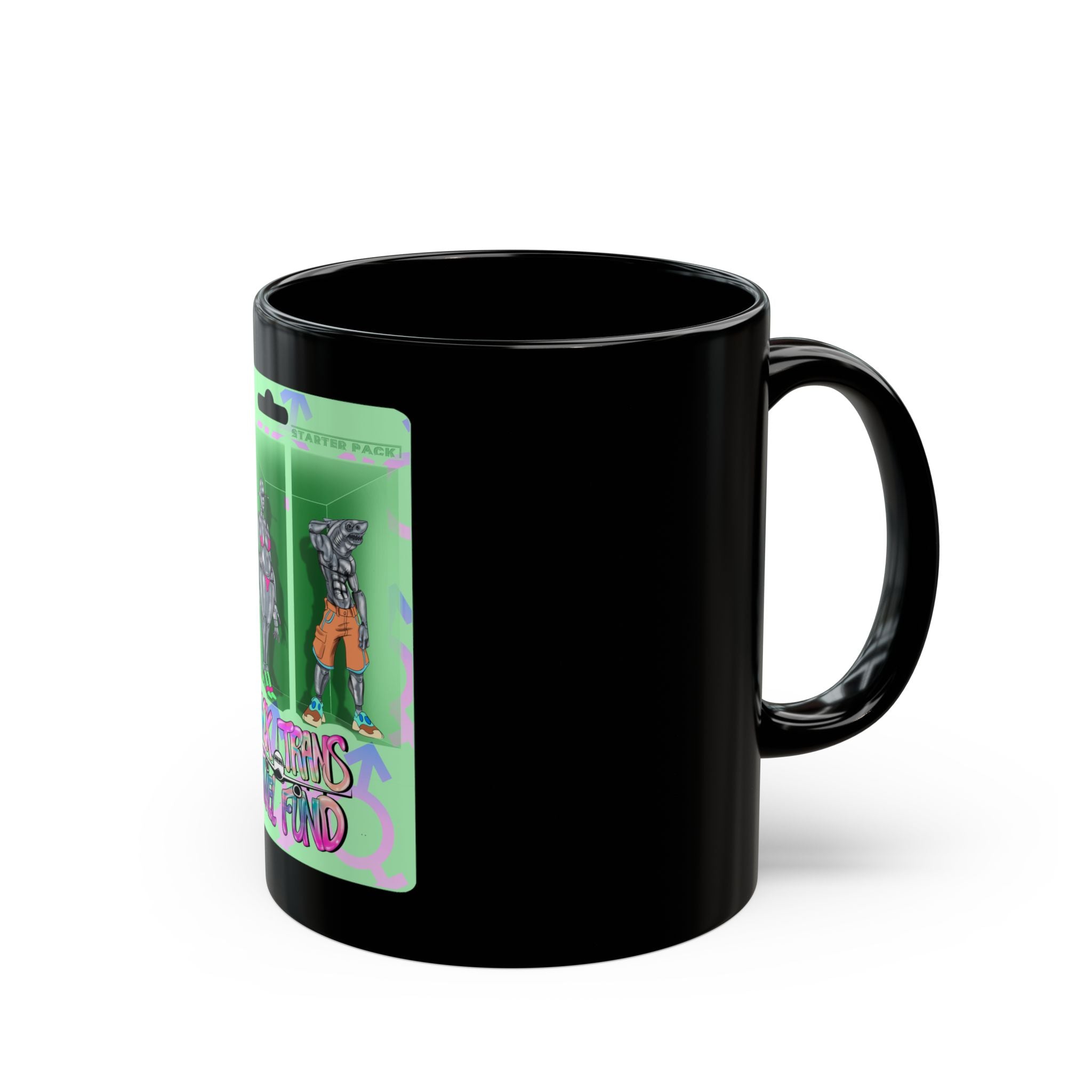 BTTF - Black Trans Travel Fund Black Ceramic Mug 11oz/15oz