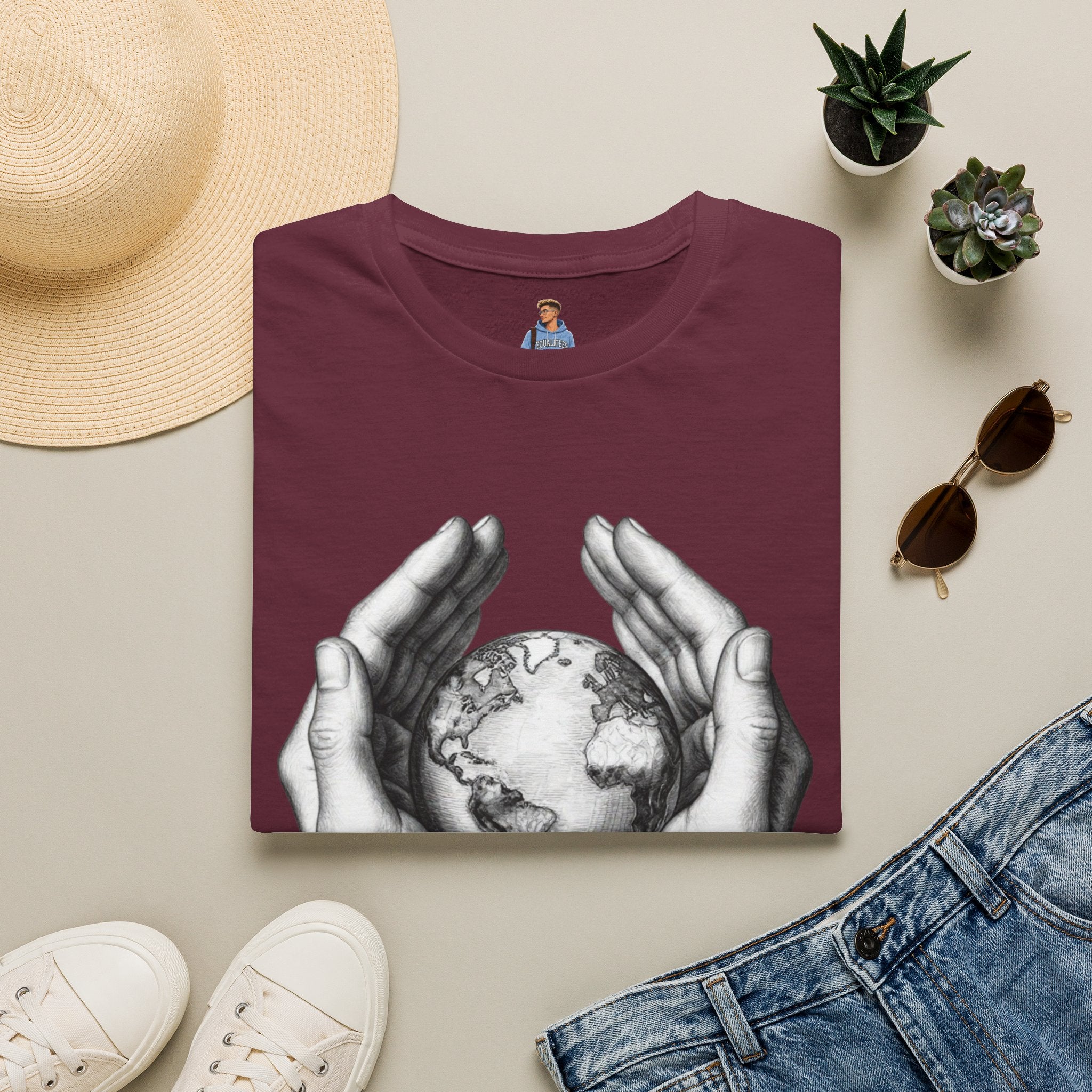 Earth in Your Hands T-Shirt — Protect the Planet Graphic Tee