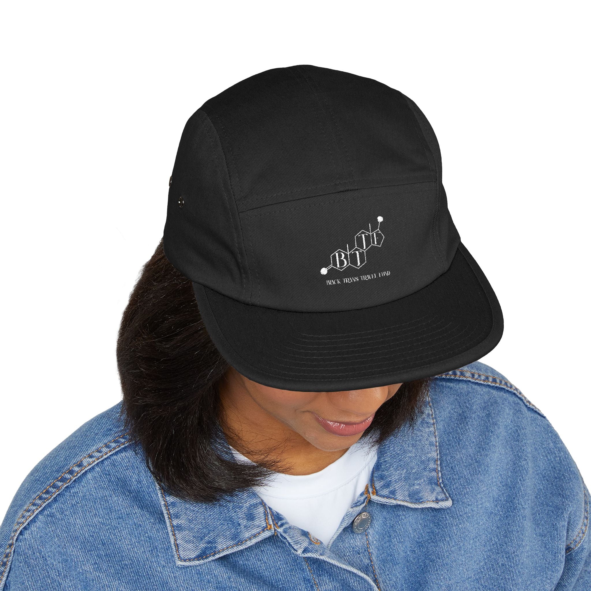 BTTF - Black Trans Travel Fund Embroidered Five-Panel Flat Rim Cap