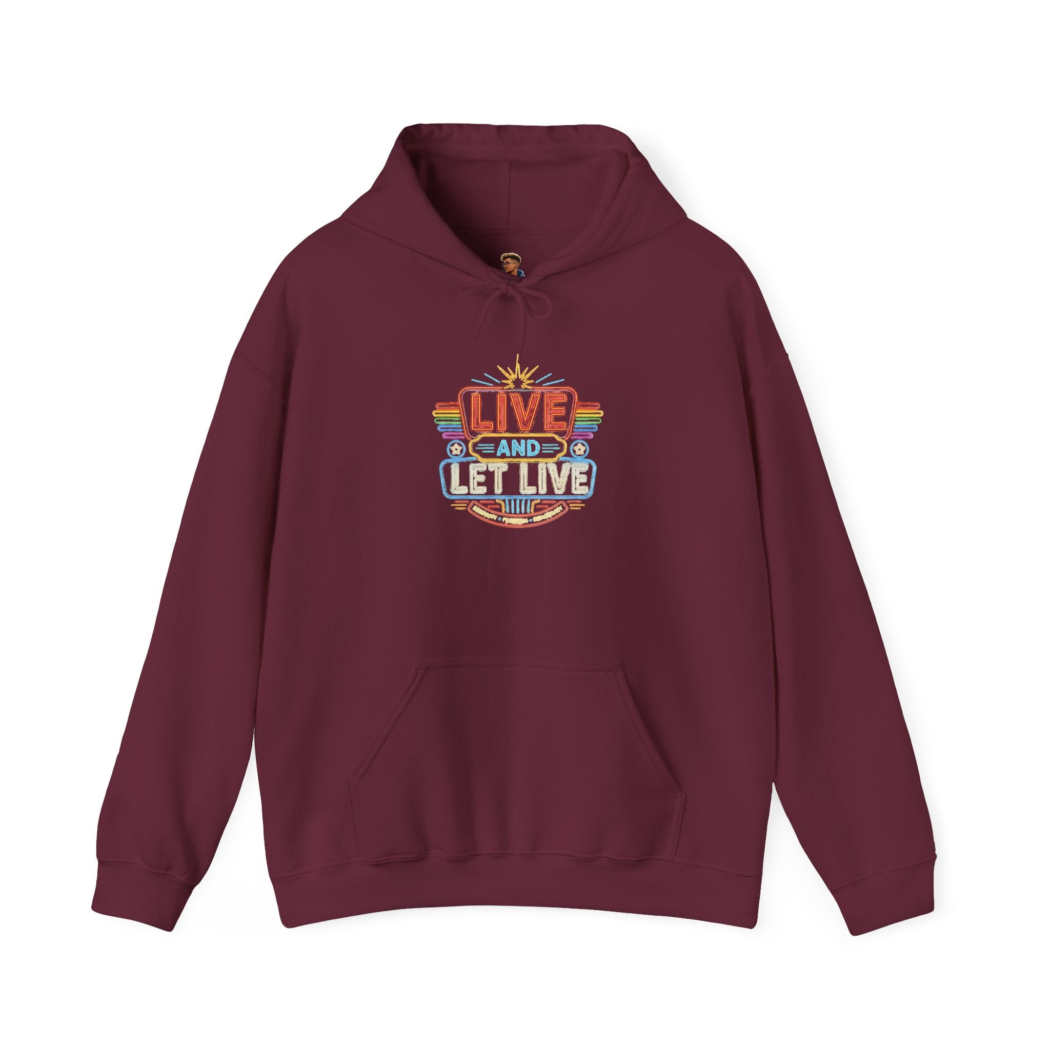 Live And Let Live Hoodie — Retro Peace Graphic Pullover