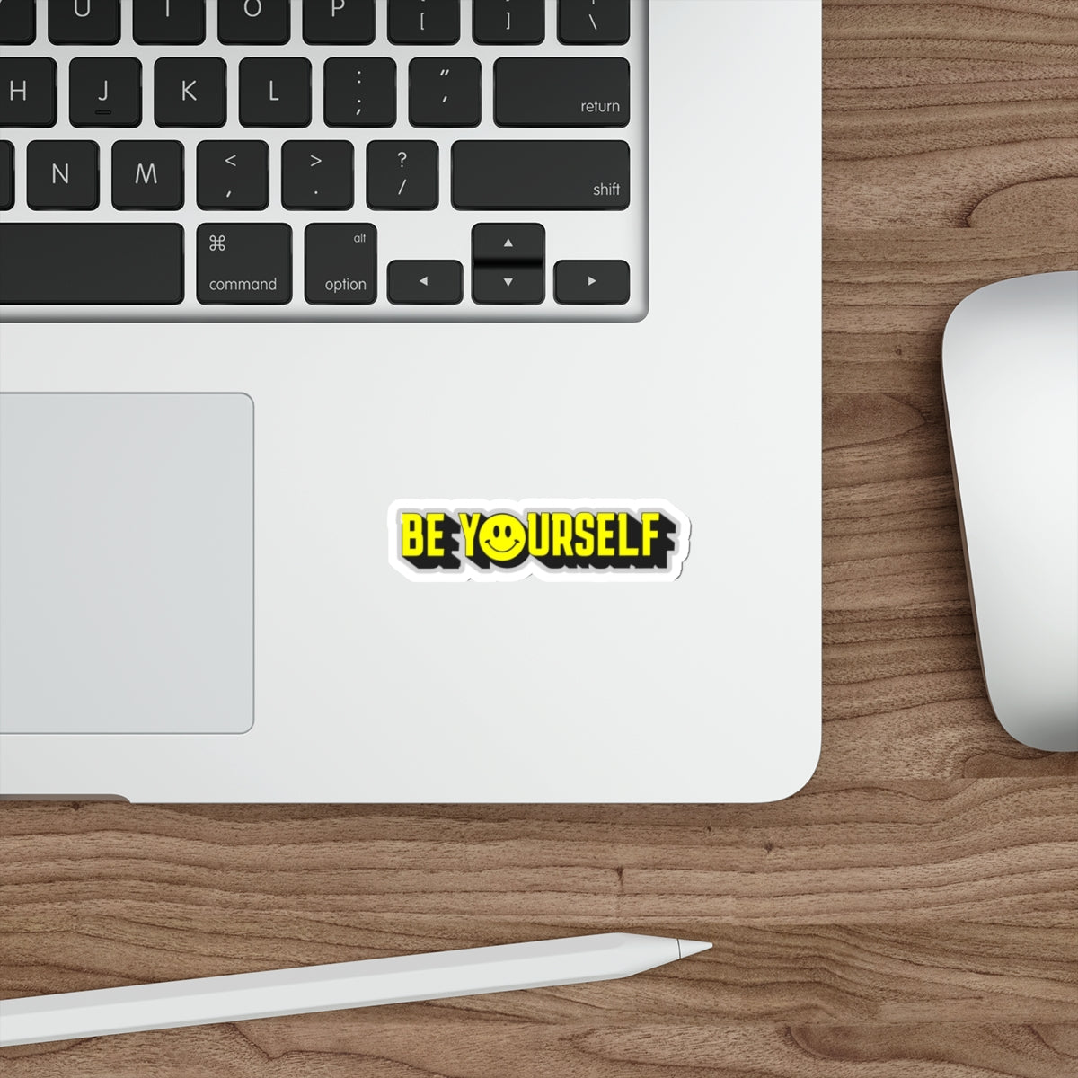 Die-Cut Stickers - Be Yourself Smiley - EqualiTees.Me
