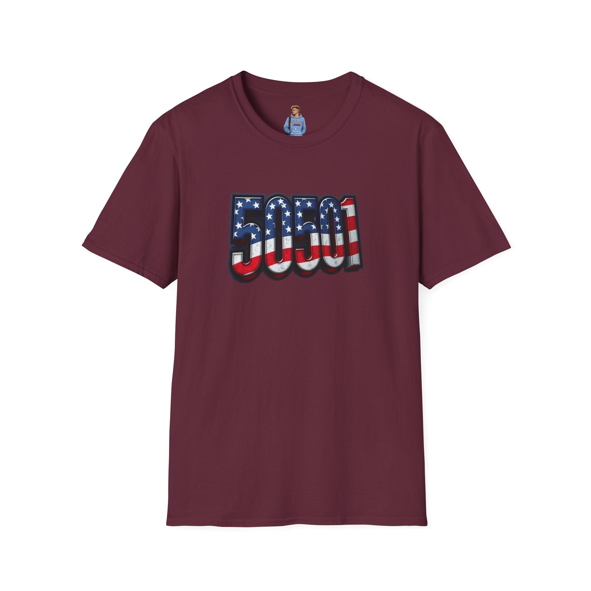 Camiseta unisex patriótica - 50501 "Nosotros, el pueblo, nos levantamos" - Diseño de la bandera estadounidense