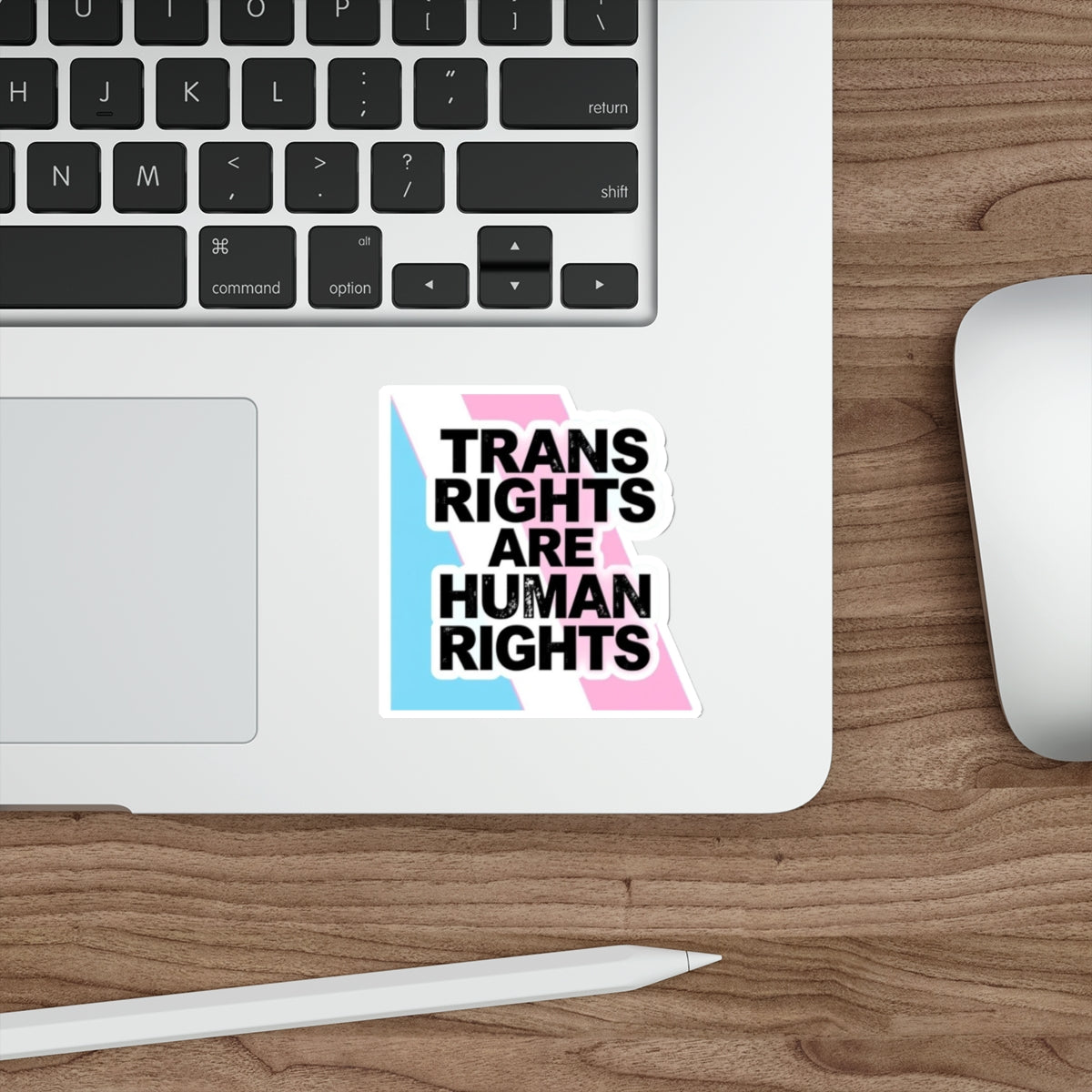 Die-Cut Stickers - TRANS RIGHTS ARE HUMAN RIGHTS - EqualiTees.Me