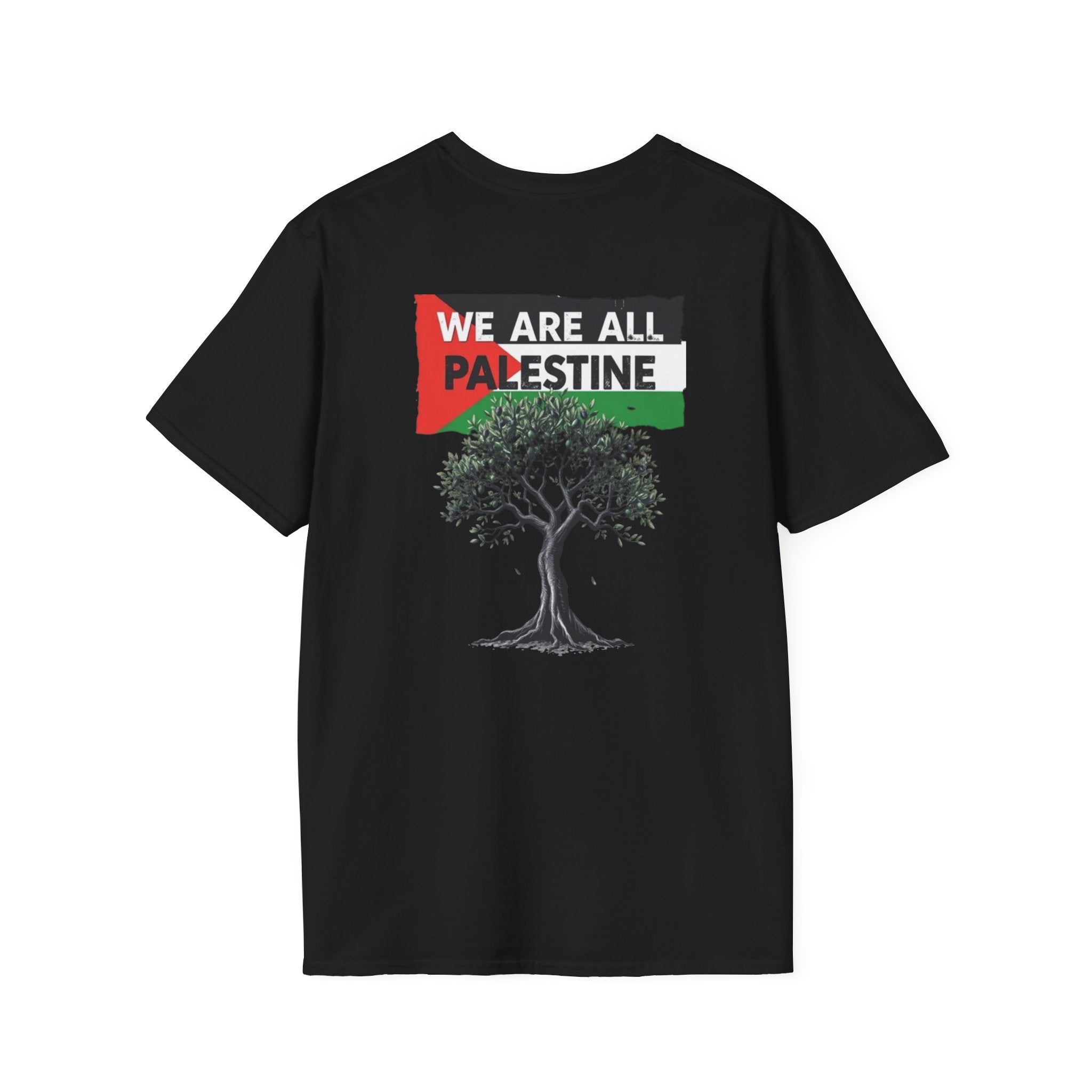 Camiseta unisex de estilo suave: "Apoya a Gaza y todos somos Palestina".