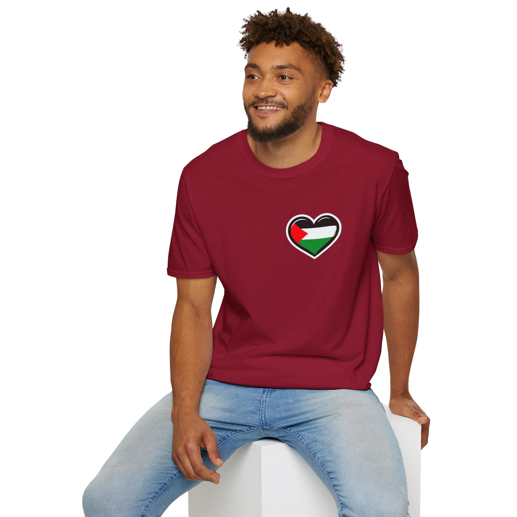 Camiseta unisex de estilo suave: "Apoya a Gaza y todos somos Palestina".