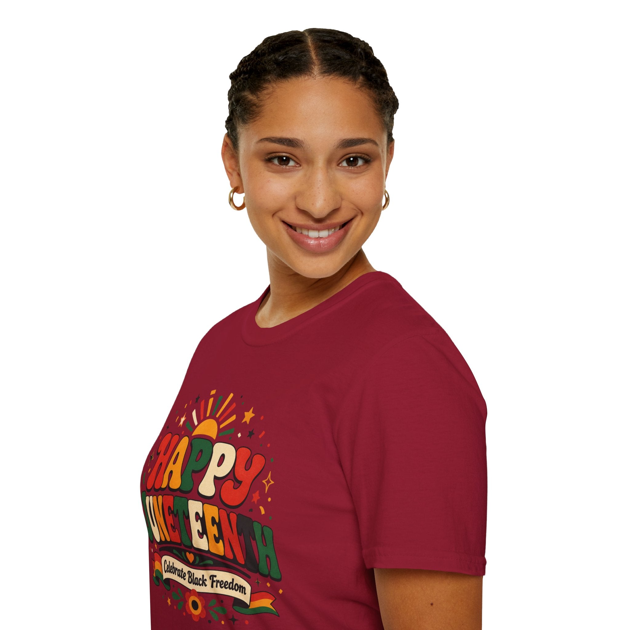 Juneteenth T-Shirt - "Happy Juneteenth" Retro Celebration Tee
