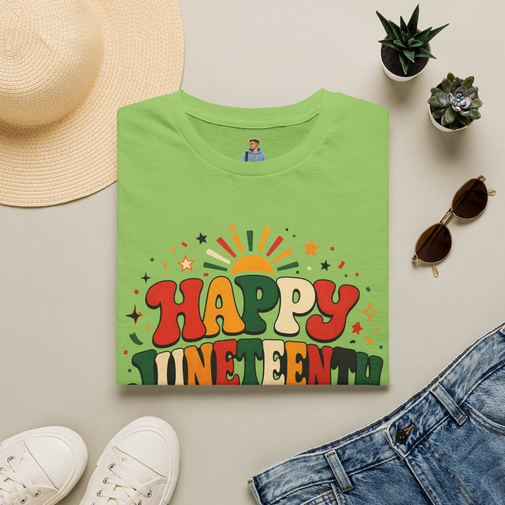 Juneteenth T-Shirt - "Happy Juneteenth" Retro Celebration Tee