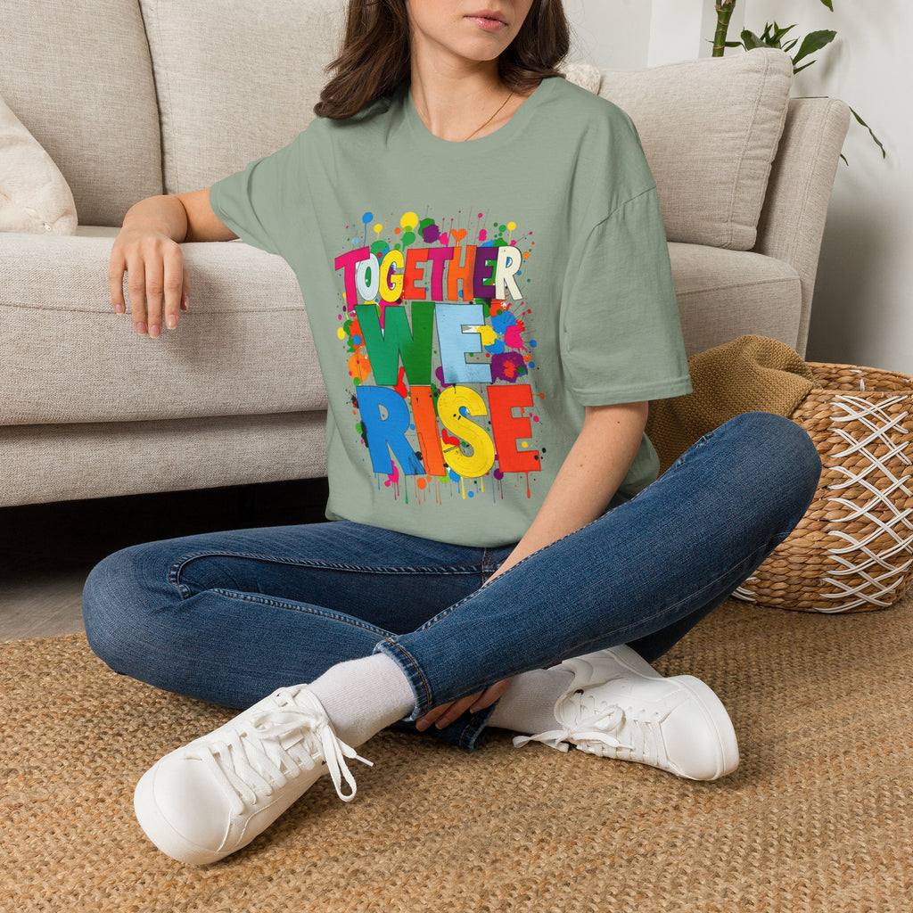 Juntos nos levantamos Camiseta unisex de estilo suave