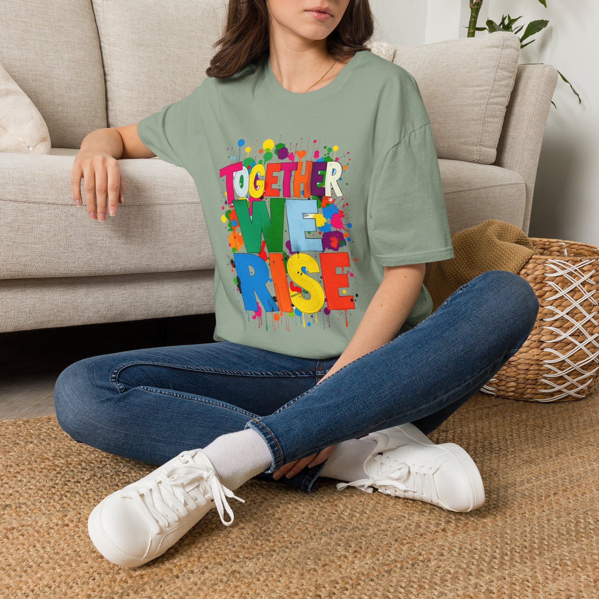 Juntos nos levantamos Camiseta unisex de estilo suave